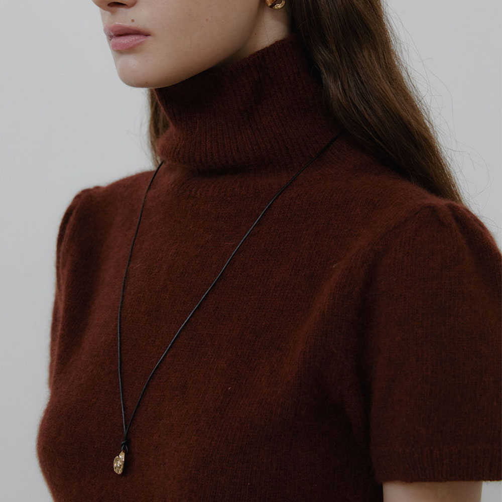 러브미몬스터 오이스터 롱 레더 넥크리스 골드(lovememonster Oyster Long Leather Necklace Gold) - 3