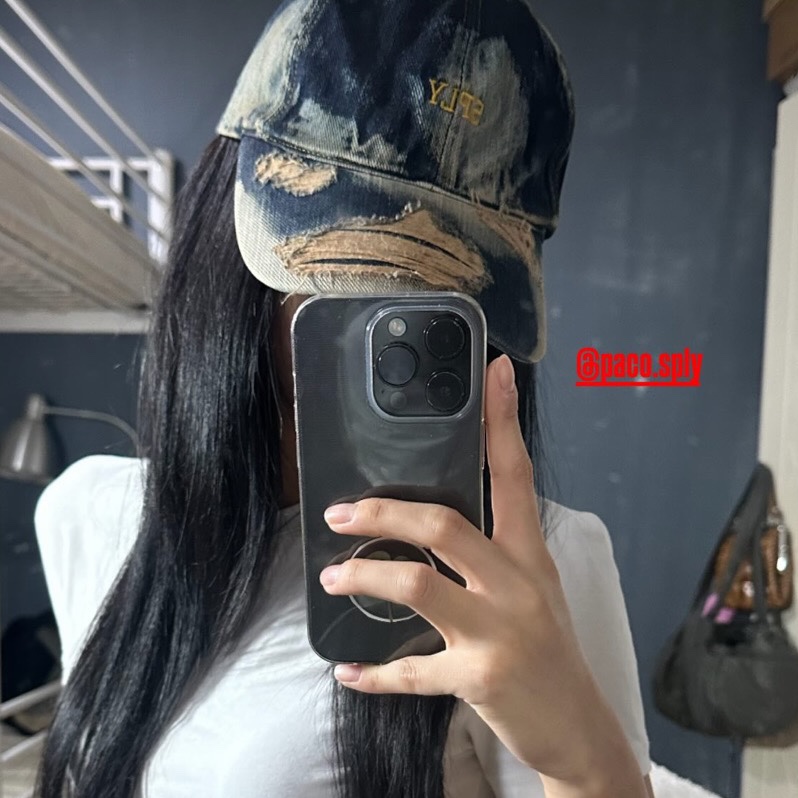 PACOSPLY Garage Denim Cap Navy, PACOSPLY Garage Denim Cap Blue 착용 스타일