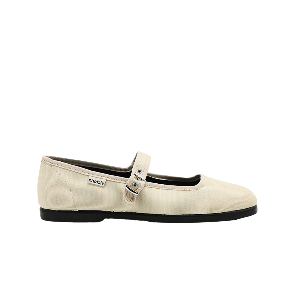 빅토리아 슈즈 우먼 쿵푸 베일라리나 로나 크루도/블랙(Victoria Shoes Women Gong-Fu Bailarina Lona Crudo/Black)