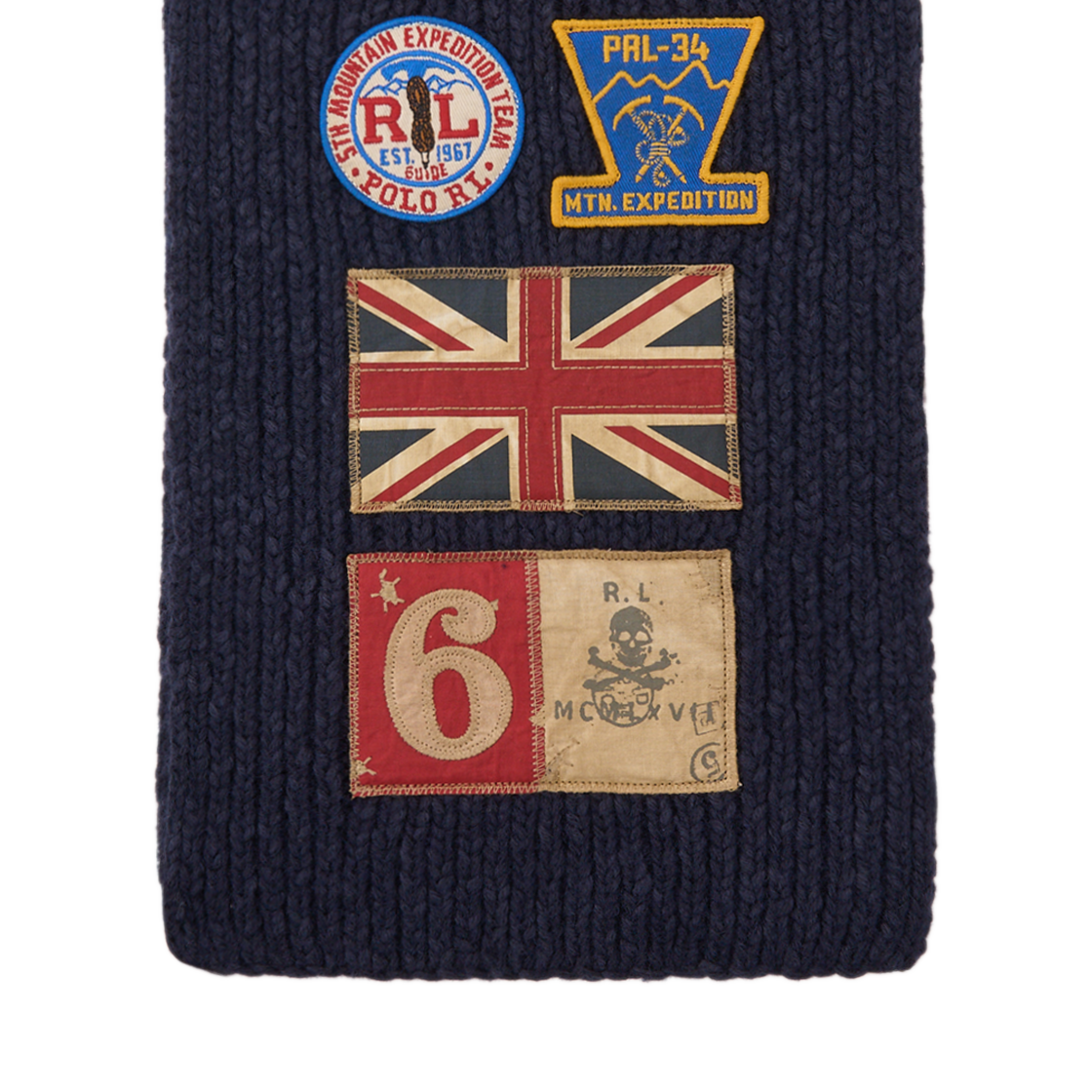 KM4DSC1RLI0NY [30%적립] Polo Ralph Lauren Multi Flag Patch Scarf Navy - 24FW - #4
