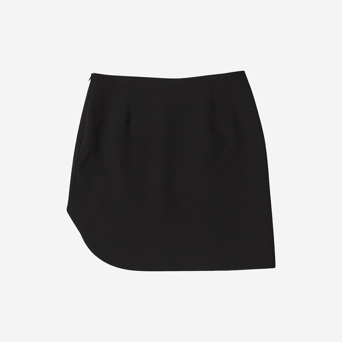 실른 어시메트릭 웨이브 미니 스커트 블랙(SILN Asymmetric Wave Mini Skirt Black) - 2