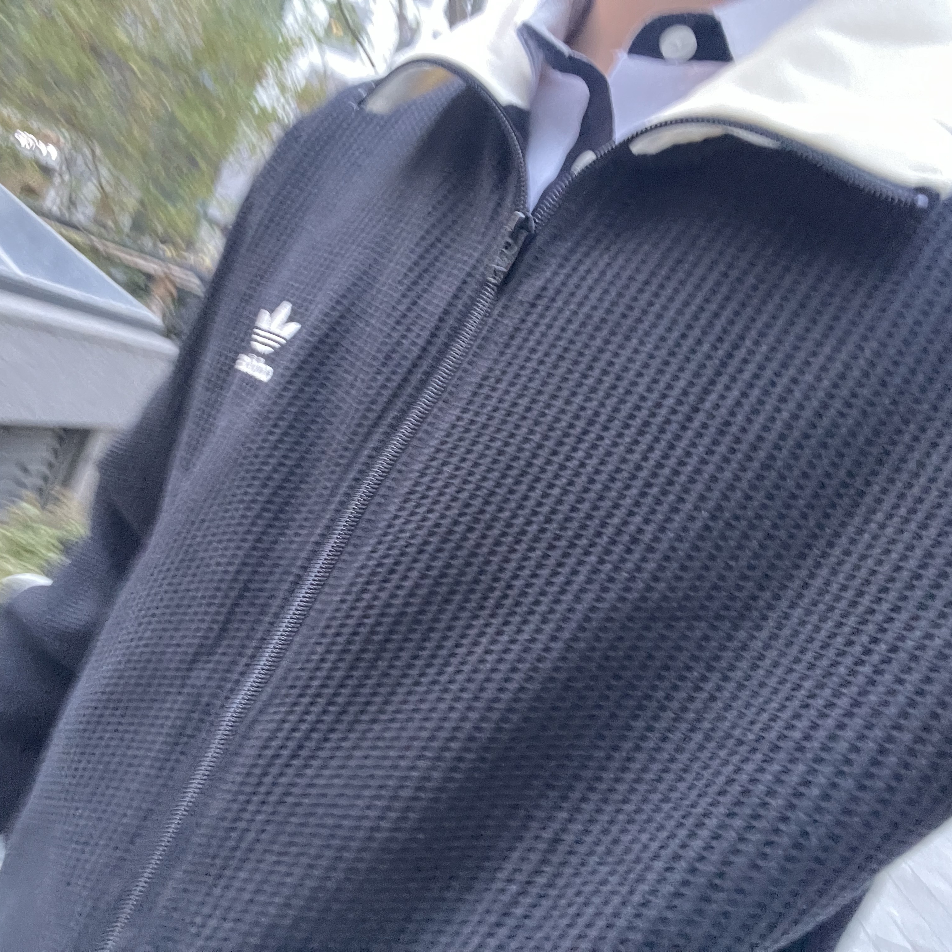 Adidas Waffle Beckenbauer Track Top Black - KR Sizing 착용 스타일