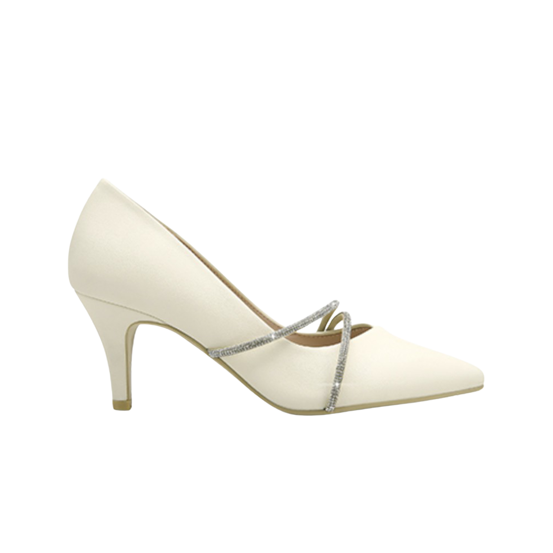 (W) 미소페 카우하이드 펌프스 7cm 아이보리((W) Misope Cowhide Pumps 7cm Ivory)