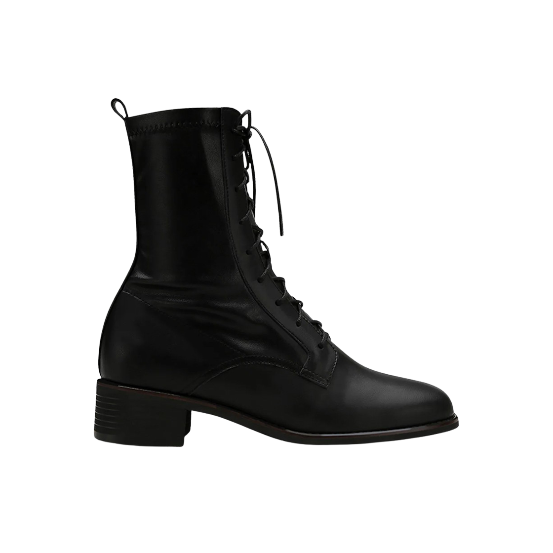 (W) 미소페 쉽 레더 앵클 부츠 4cm 블랙((W) Misope Sheep Leather Ankle Boot 4cm Black)