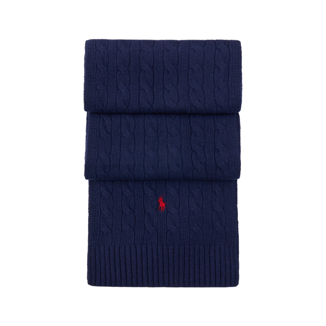 [15% 적립] 폴로 랄프 로렌 케이블 니트 울 블렌드 스카프 뉴포트 네이비 - 24FW([15% 적립] Polo Ralph Lauren Cable Knit Wool Blend Scarf Newport Navy - 24FW) - 2