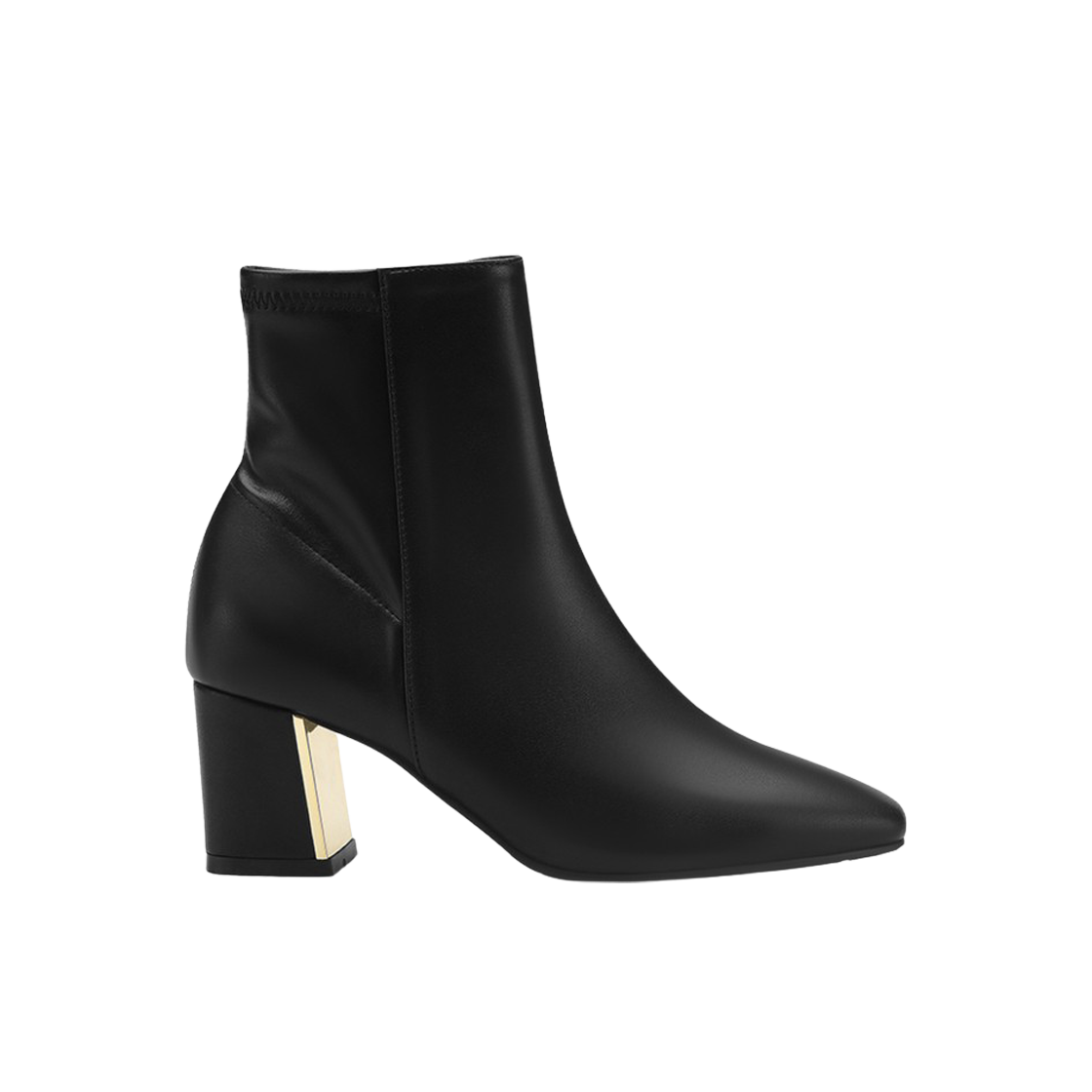 (W) 미소페 카우 레더 앵클 부츠 6.5cm 블랙((W) Misope Cow Leather Ankle Boot 6.5cm Black)