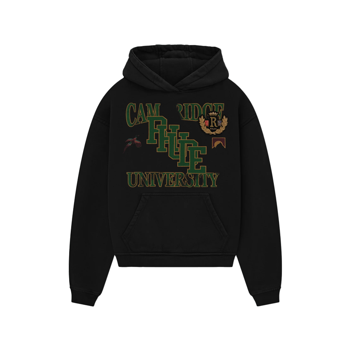 KM4DTSHRD01BK Rhude University Hoodie Vintage Black - 24FW