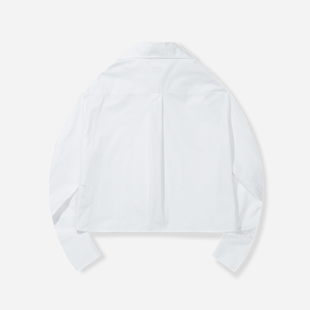 필더스 여성 크롭드 고밀도 면셔츠 화이트(Fielders Woman Cotton Shirt White) - 2