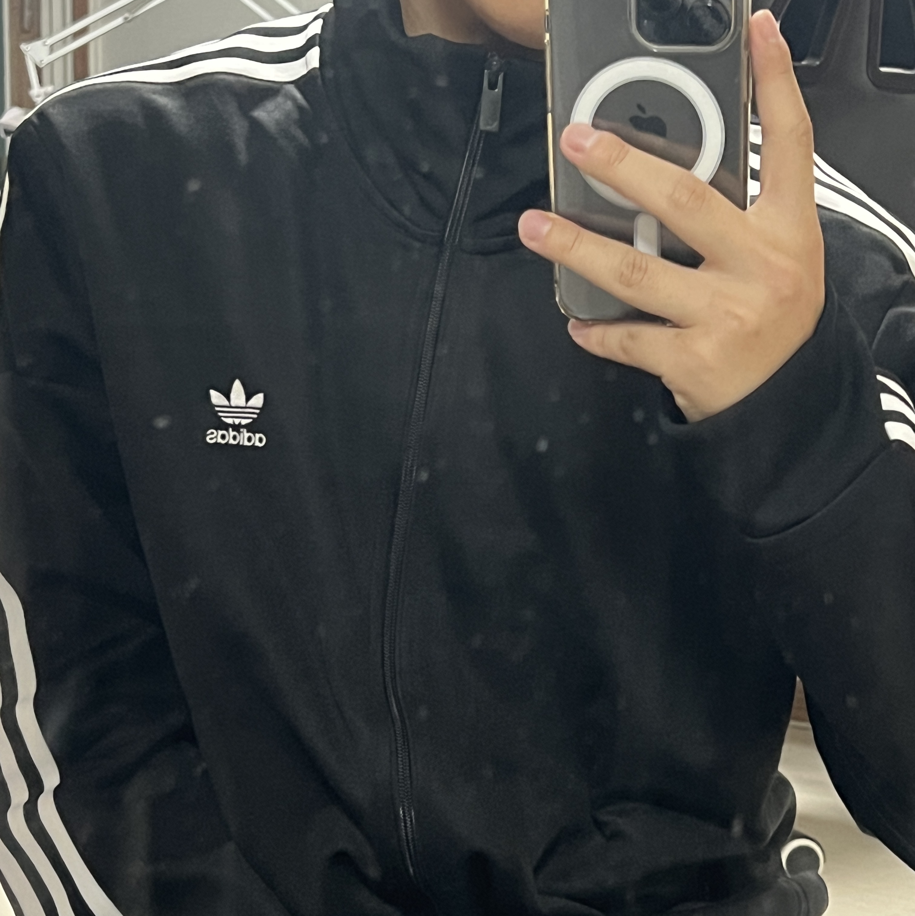 Adidas Adicolor Classic Beckenbauer Track Top Black - KR Sizing 착용 스타일