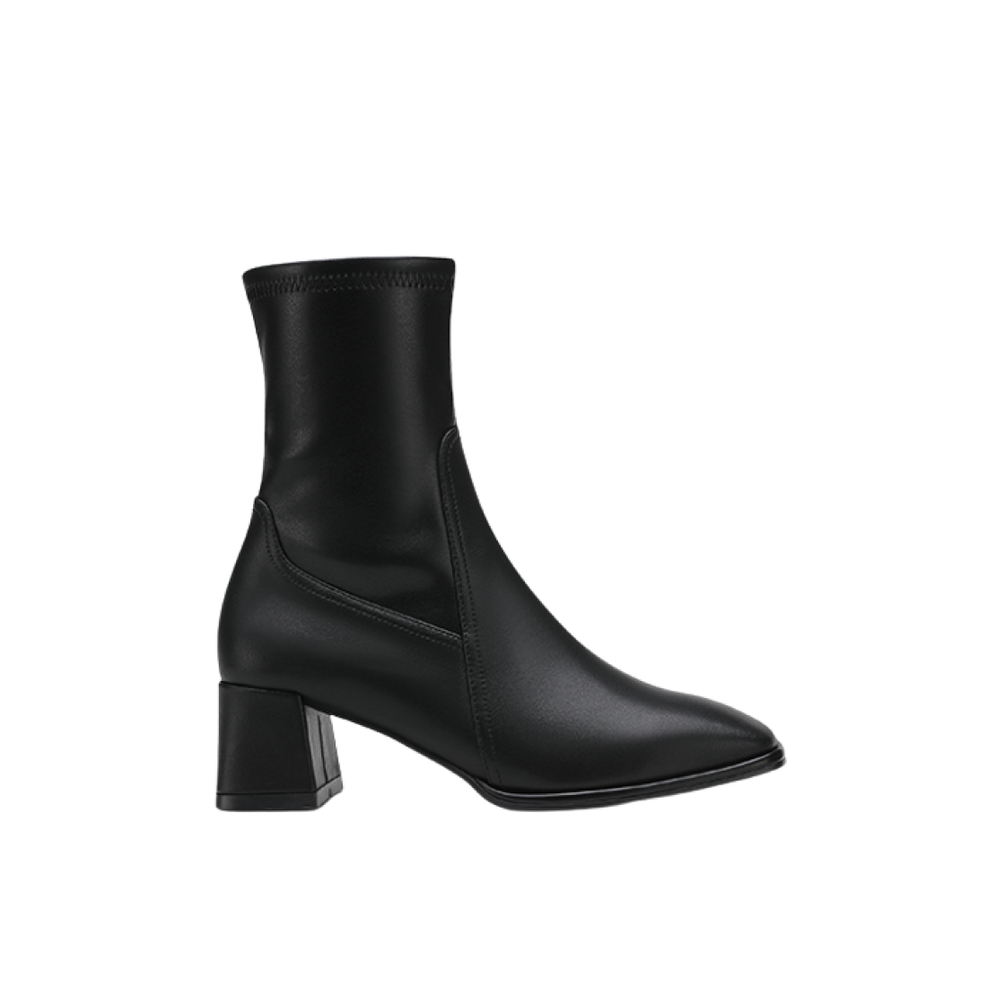 (W) 미소페 카우하이드 앵클 부츠 5cm 블랙((W) Misope Cowhide Ankle Boots 5cm Black)
