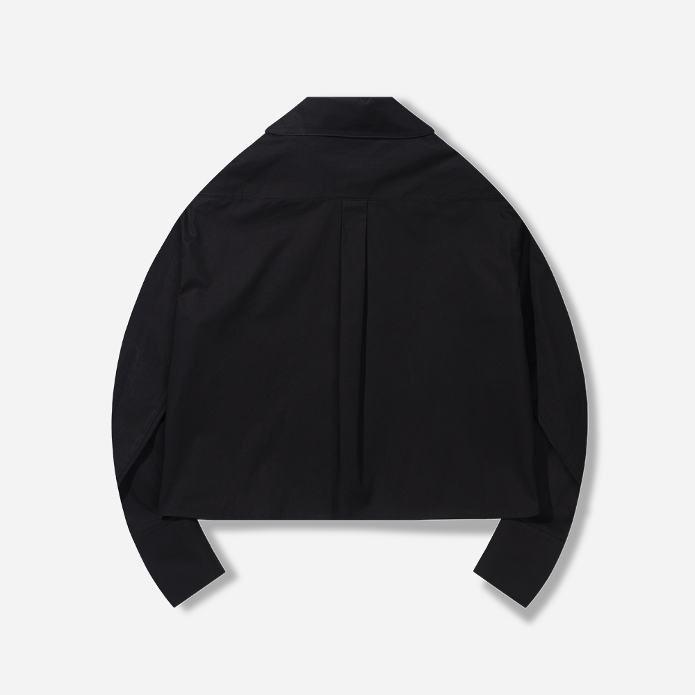 필더스 여성 크롭드 고밀도 면셔츠 블랙(Fielders Woman Cotton Shirt Black) - 2