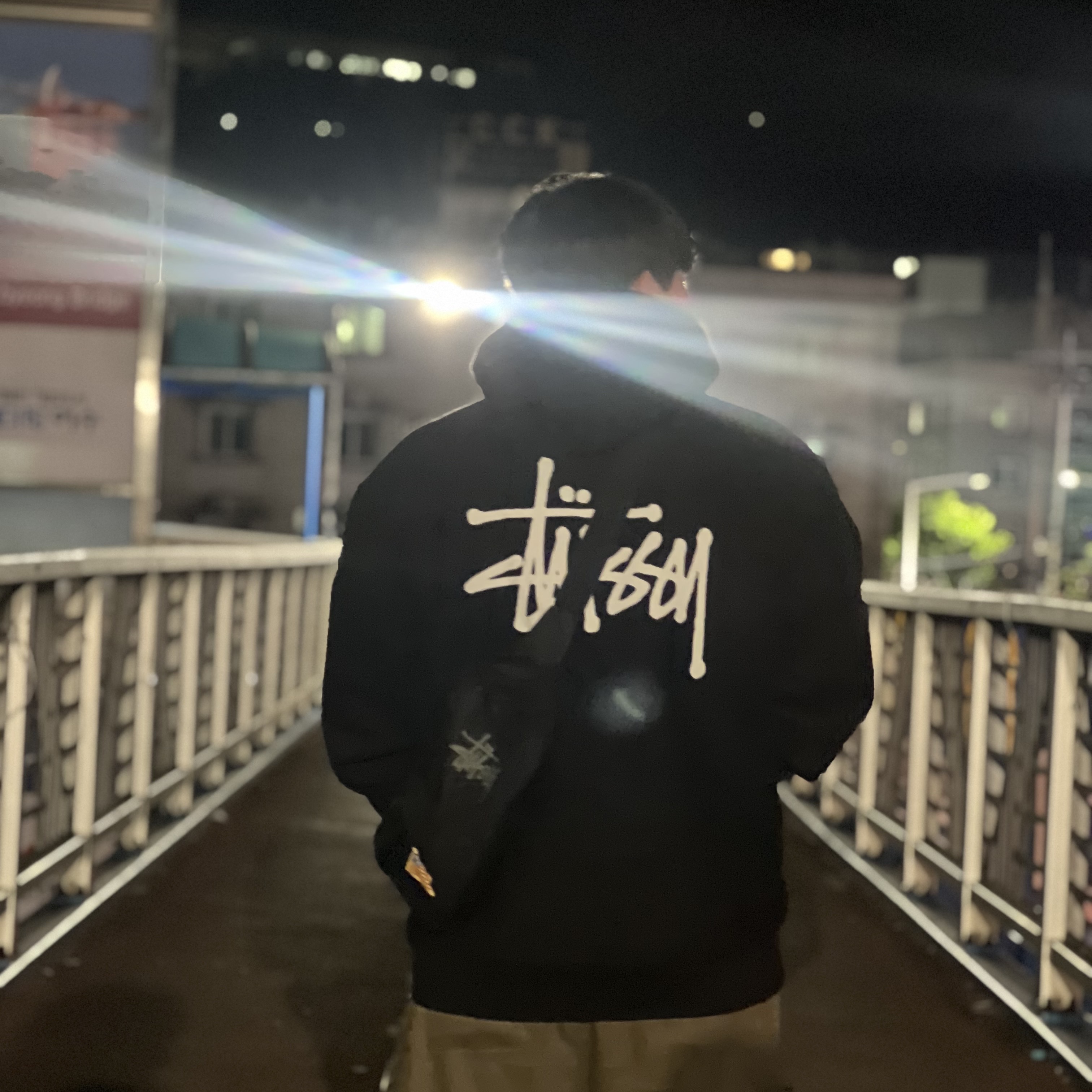 Stussy Basic Stussy Hoodie Black 착용 스타일