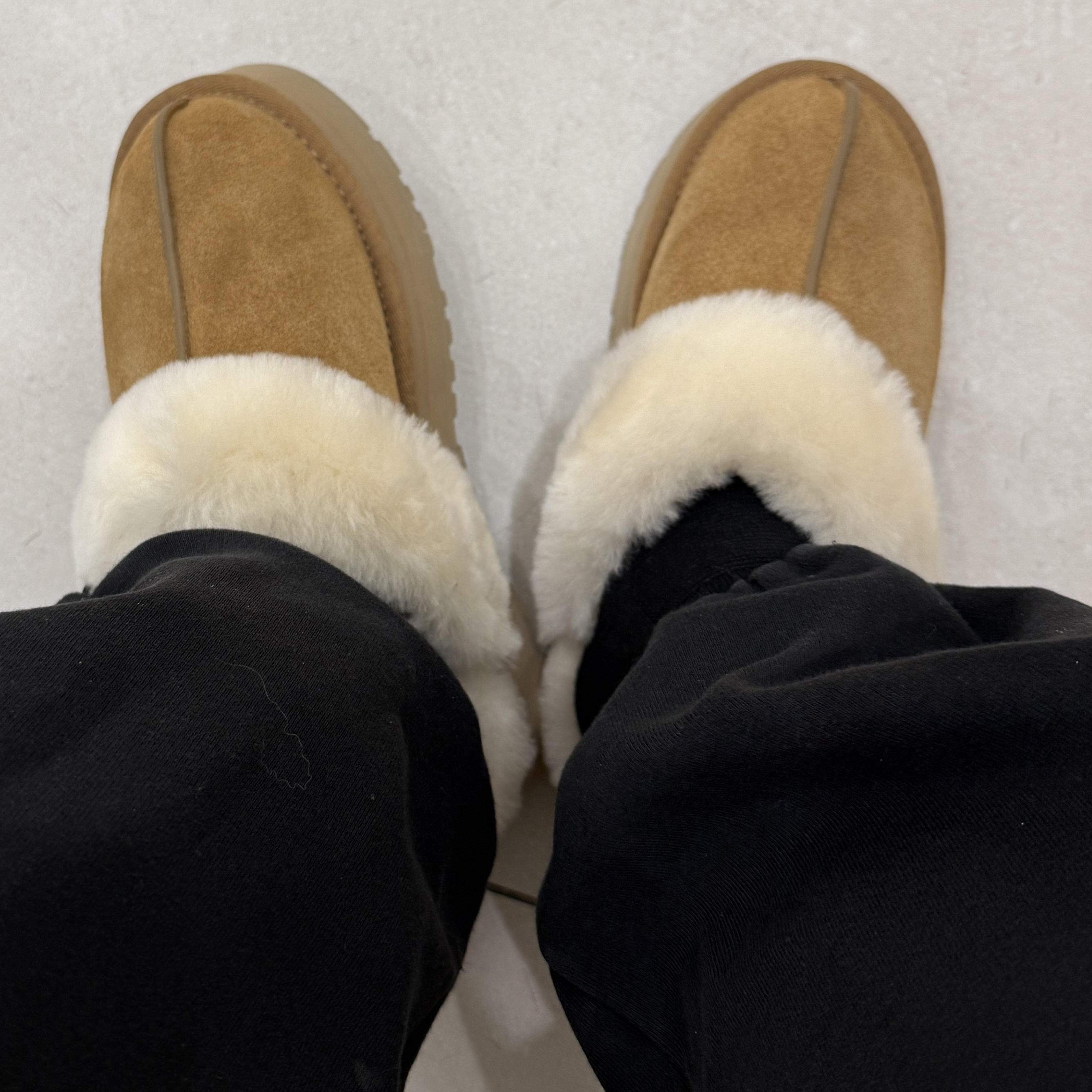 (W) UGG Disquette Slipper Chestnut 착용 스타일