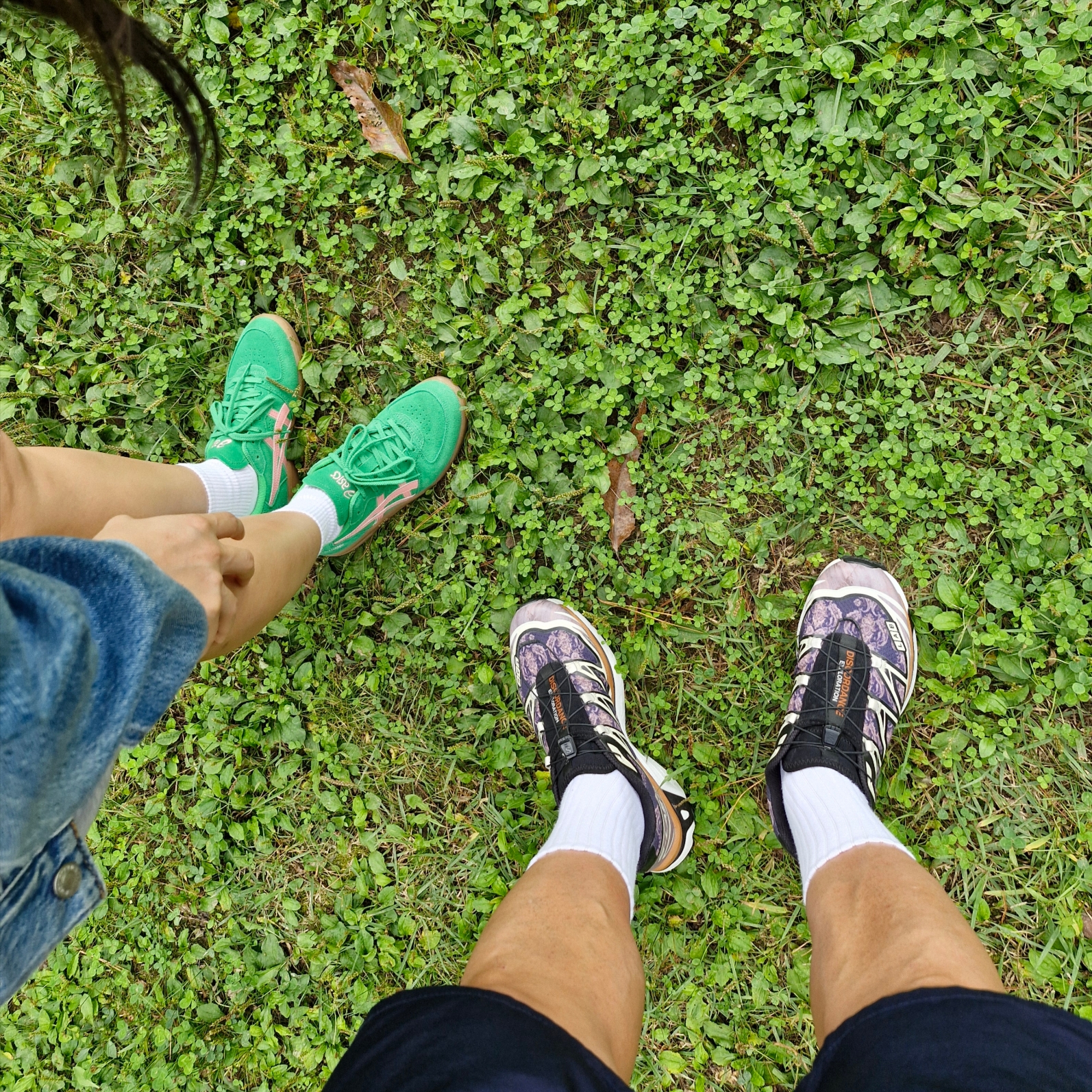 Salomon x COSTS x COTD XT-6 ADV Black Vanilla Ice, Asics Skyhand OG Cilantro Grapefruit 착용 스타일 - 4