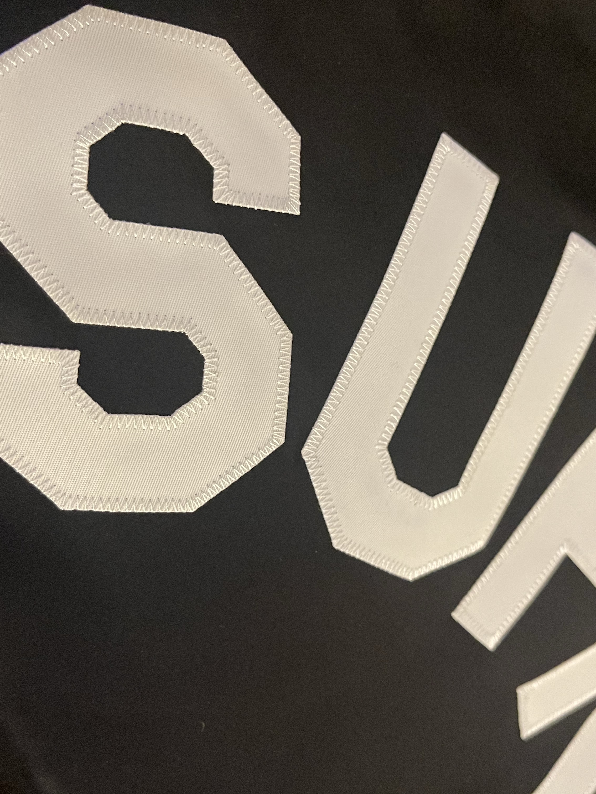 Supreme Mitchell & Ness Satin Varsity Jacket Black - 24FW 착용 스타일 - 3