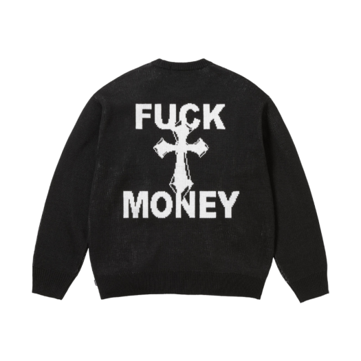 シュプリーム　FUCK CASHMERE SCARF FW17A98 BLACK Supreme Fuck Wool Scarf (FW17) - $98