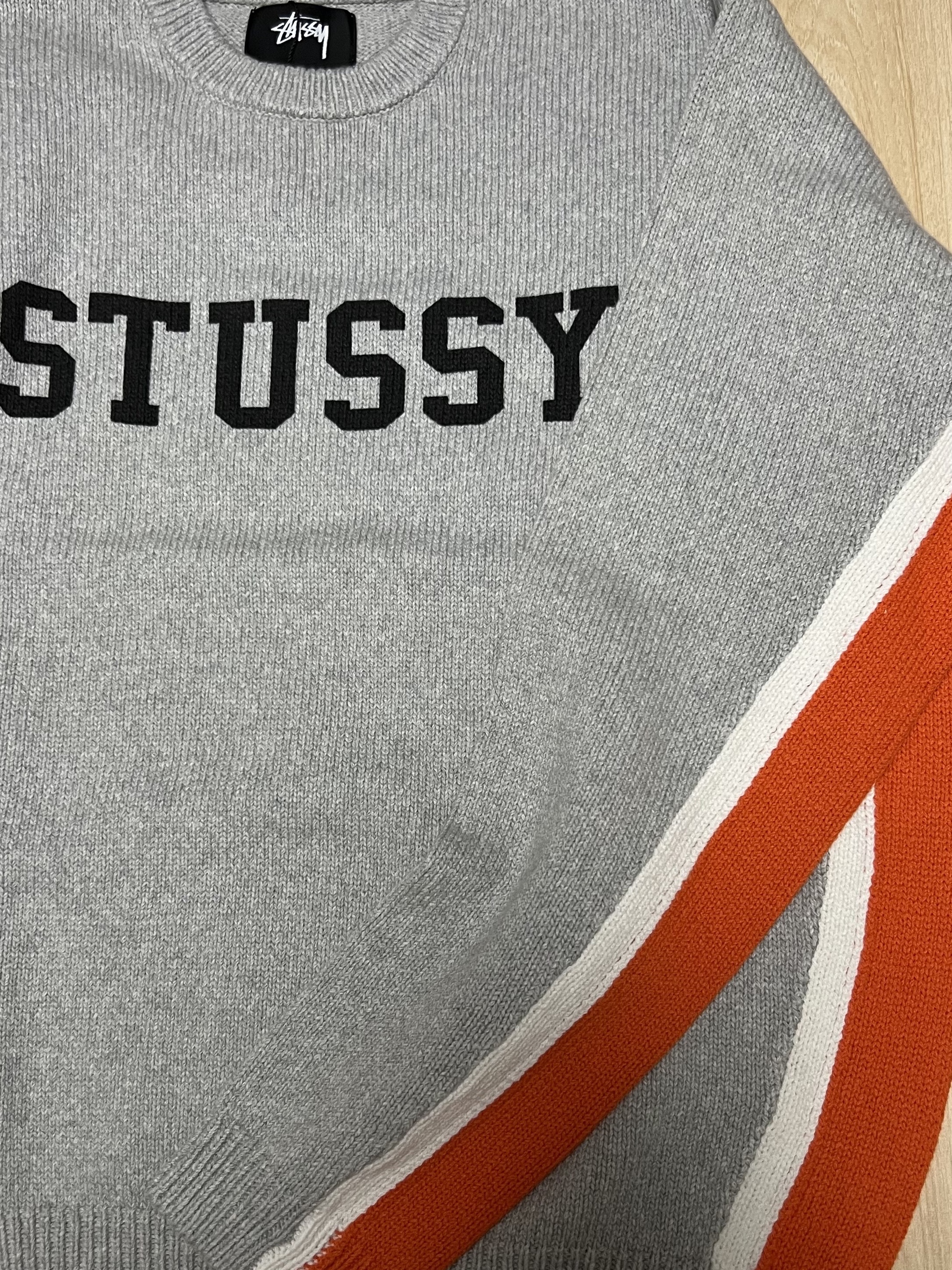 Stussy Contrast Stripe Crew Heather 착용 스타일