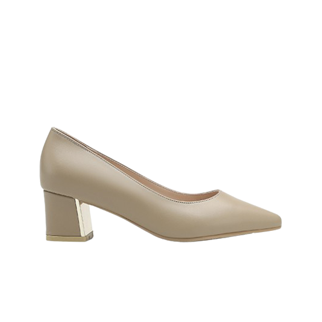 (W) 미소페 카우하이드 펌프스 5cm 베이지((W) Misope Cowhide Pumps 5cm Beige)