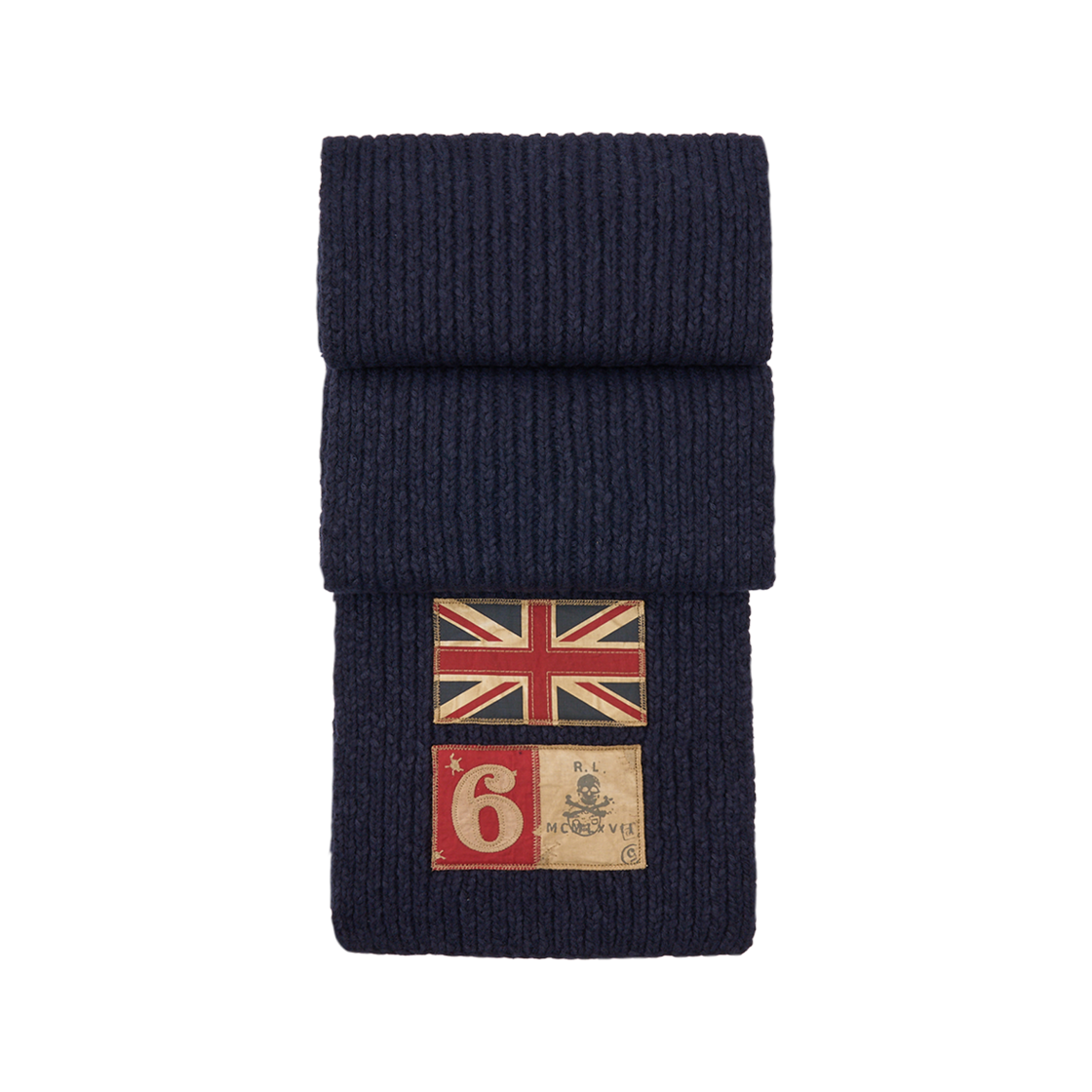 KM4DSC1RLI0NY [30%적립] Polo Ralph Lauren Multi Flag Patch Scarf Navy - 24FW - #2