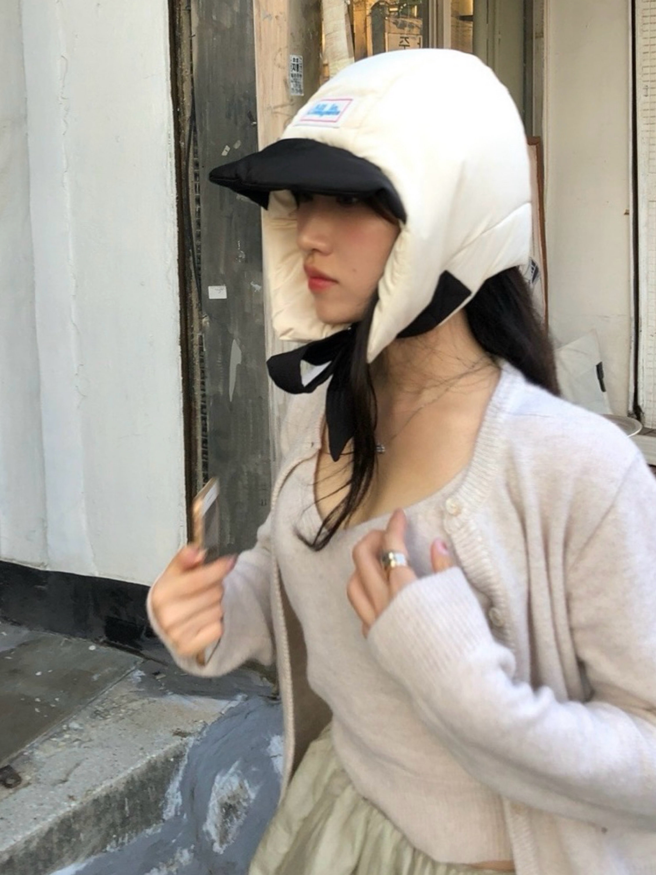 Allincomplete Panda Padding Balaclava 착용 스타일 - 4