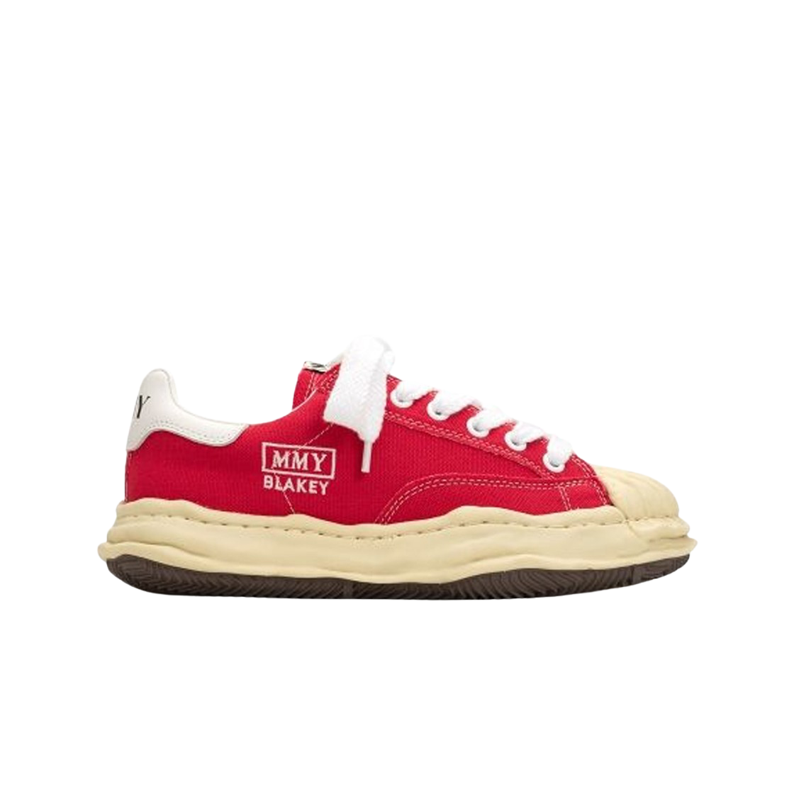 메종 미하라 야스히로 블레이키 VL OG 솔 캔버스 로우탑 스니커즈 레드(Maison Mihara Yasuhiro Blakey VL OG Sole Canvas Low-top Sneakers Red)