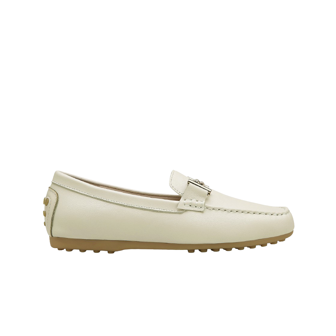 (W) 미소페 카우하이드 로퍼 1cm 아이보리((W) Misope Cowhide Loafer 1cm Ivory)