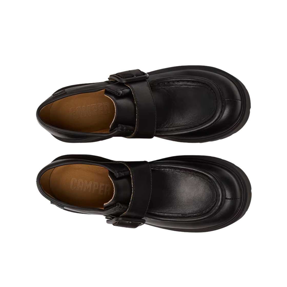 (W) 캠퍼 밀라 레더 로퍼 블랙((W) Camper Milah Leather Loafers Black) - 2