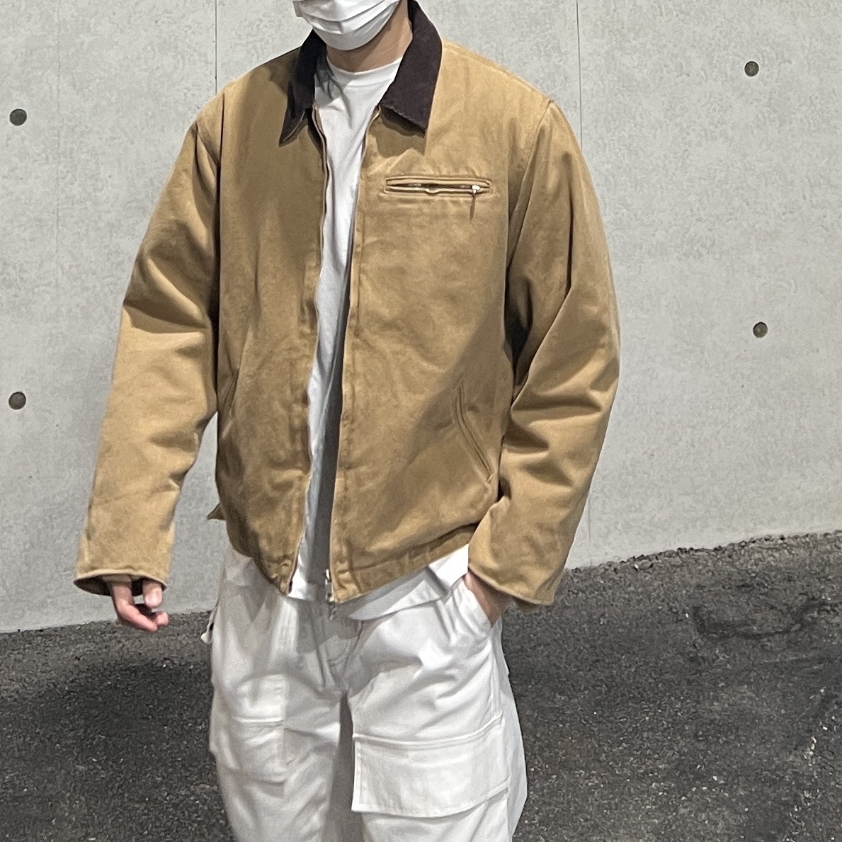 Oakley Factory Team x Brain Dead Flesh White Birch 착용 스타일 - 1