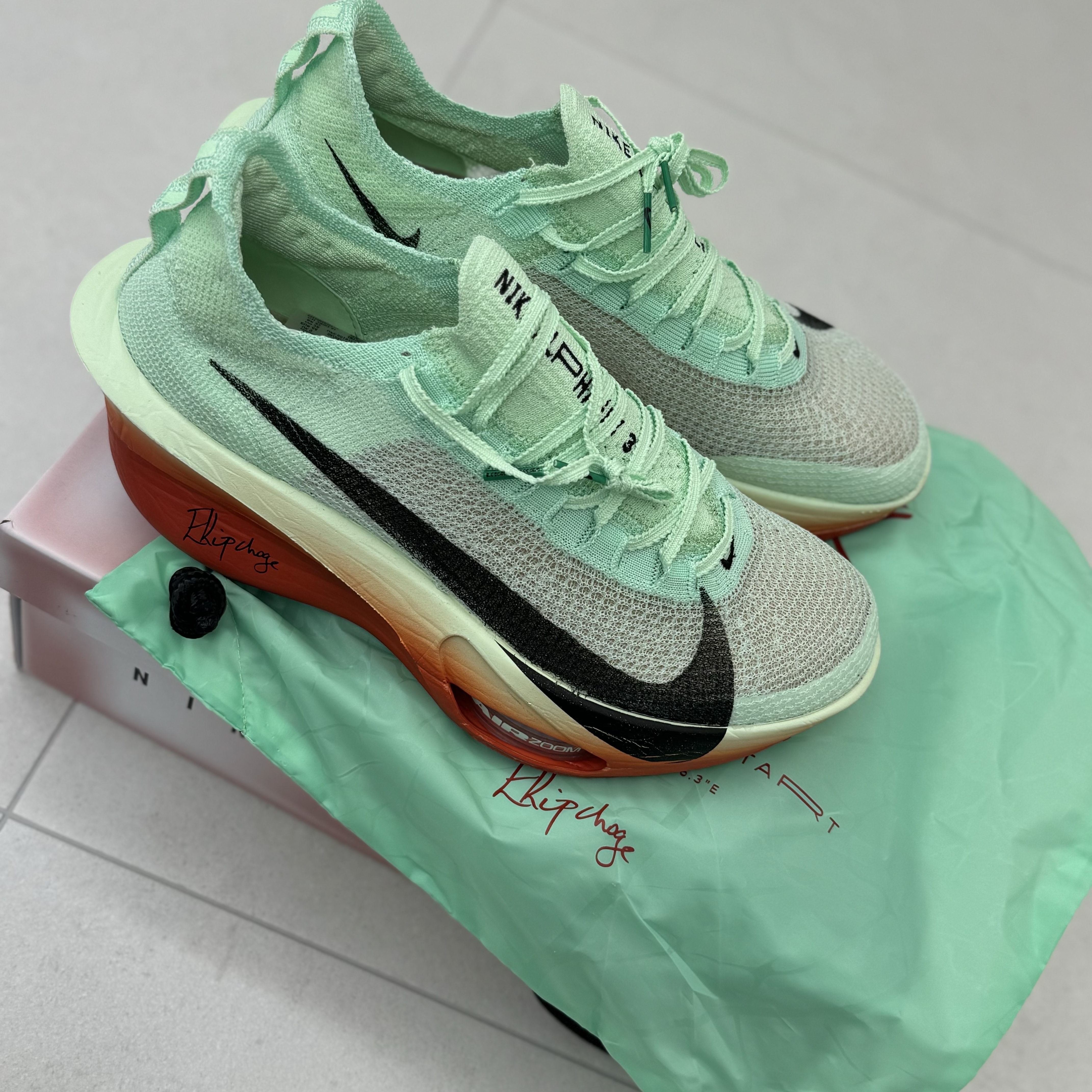 Nike Air Zoom Alphafly Next% 3 Eliud Kipchoge 착용 스타일
