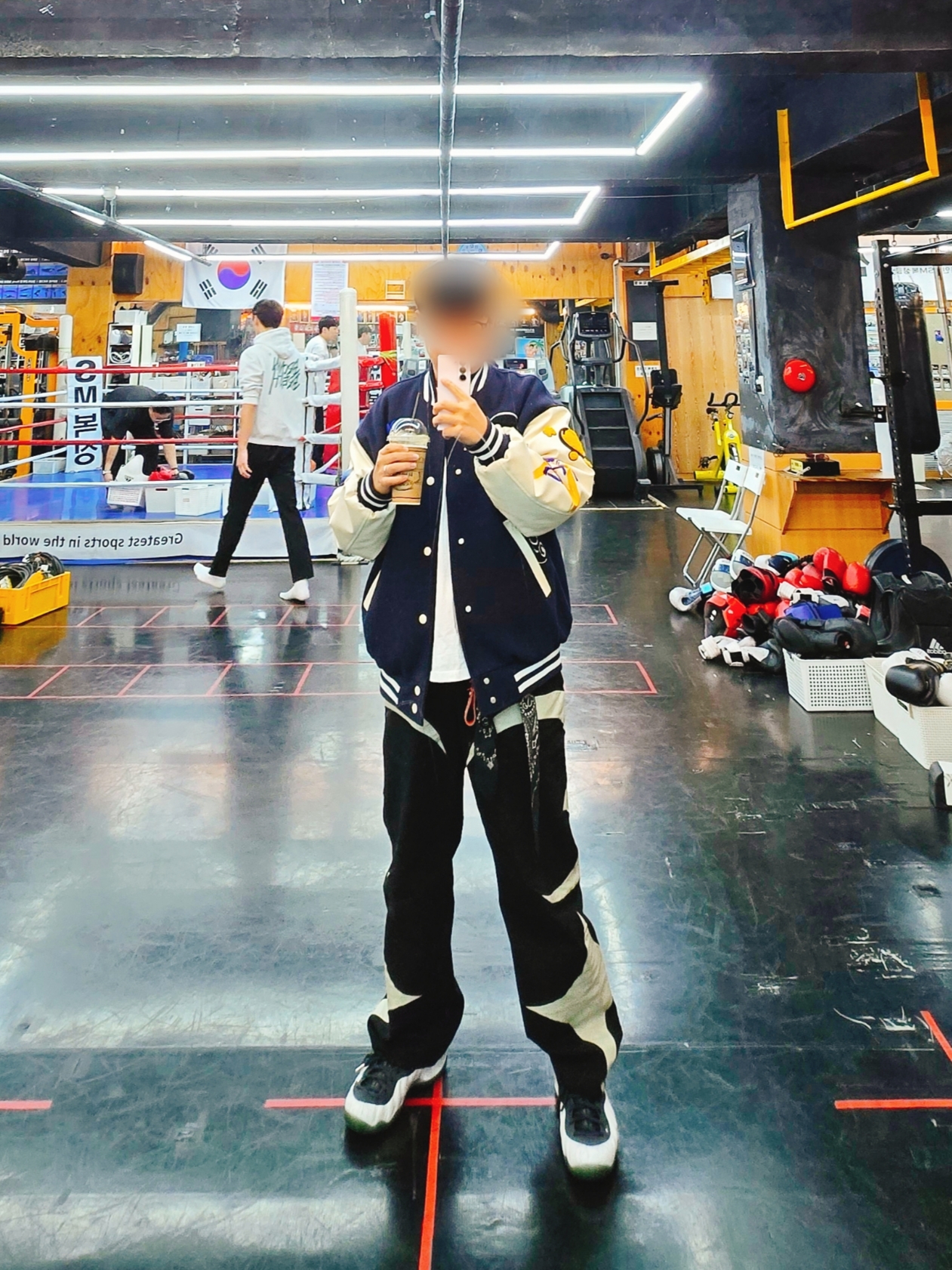 Thug Club TC Leather Washing Denim Pants War Ver. Black, Nike x Tekken 8 Air Foamposite One PRM Jin 착용 스타일