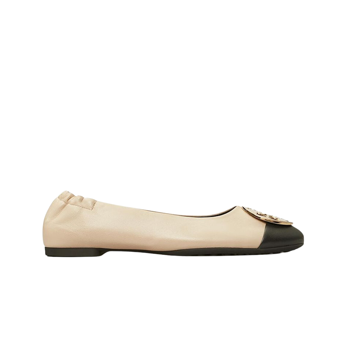 (W) 토리버치 클레어 캡 토 발레 블랙 베이지((W) Tory Burch Claire Cap Toe Ballet Black Beige) - 1