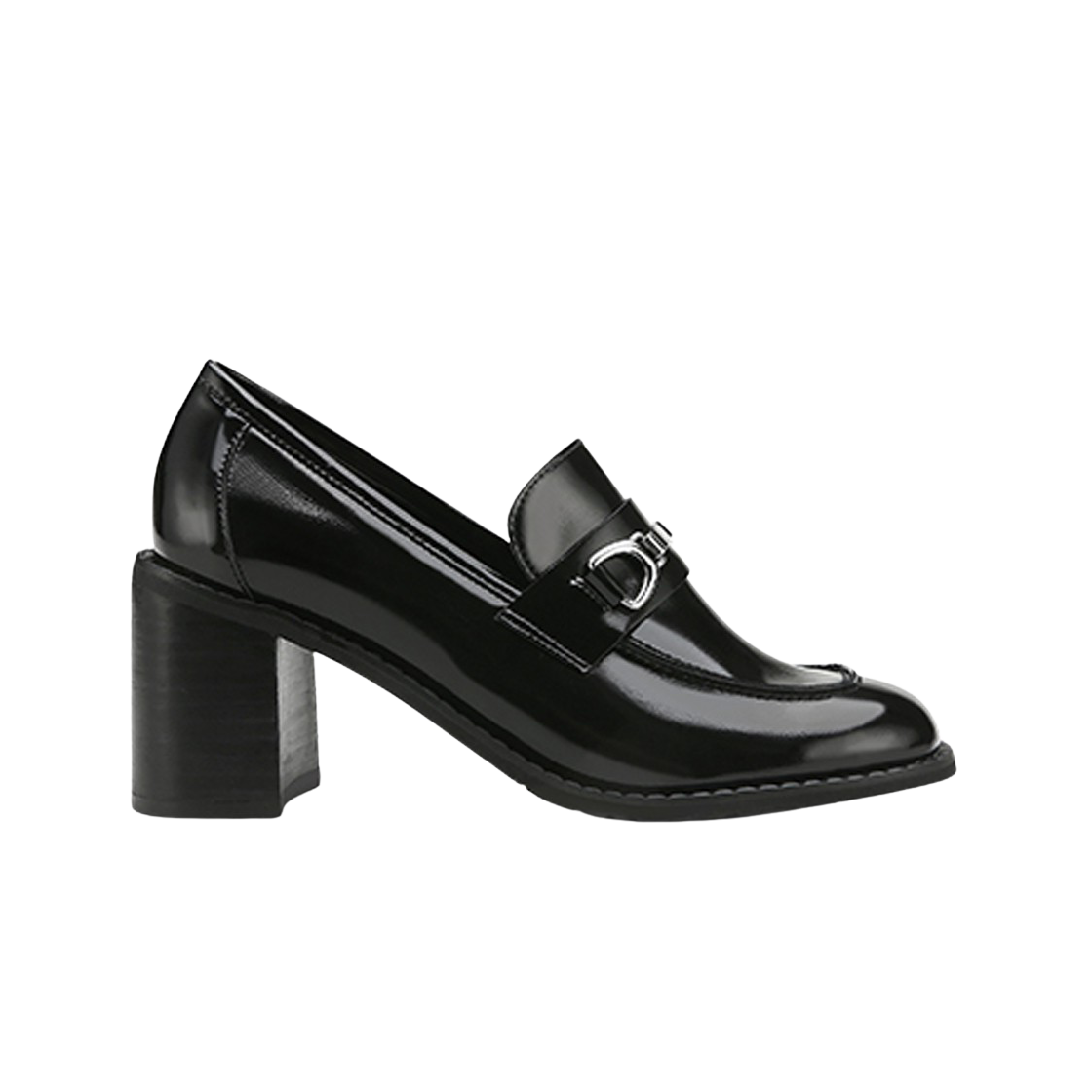 (W) 미소페 카우하이드 펌프스 7.8cm 블랙((W) Misope Cowhide Pumps 7.8cm Black)