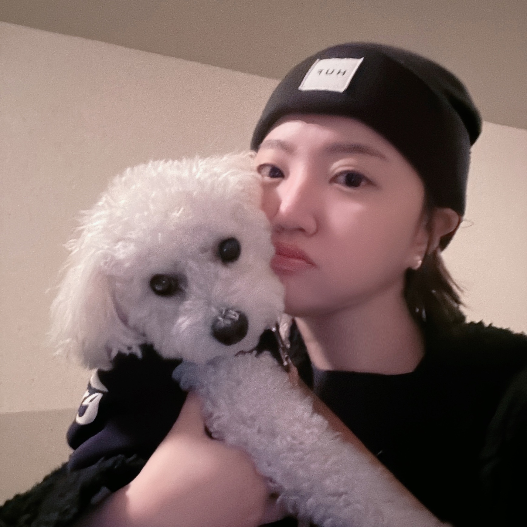 Emis Pet New Logo Big Hoodie Navy, BAPE College T-Shirt Black 착용 스타일