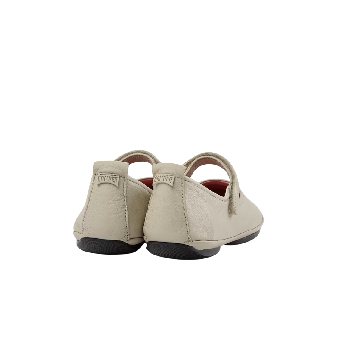 (W) 캠퍼 라이트 레더 발레리나 그레이((W) Camper Right Leather Ballerinas Gray) - 3
