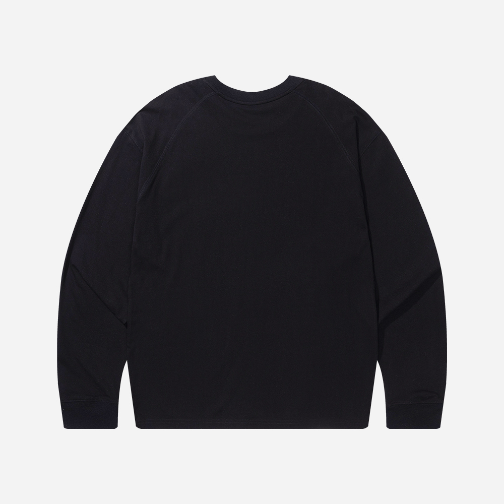 필더스 남성 스탠다드 자수 포인트 로고 롱슬리브 티셔츠 블랙(Fielders Man Standard Embroidery Point Logo Long Sleeve T-Shirt) - 2