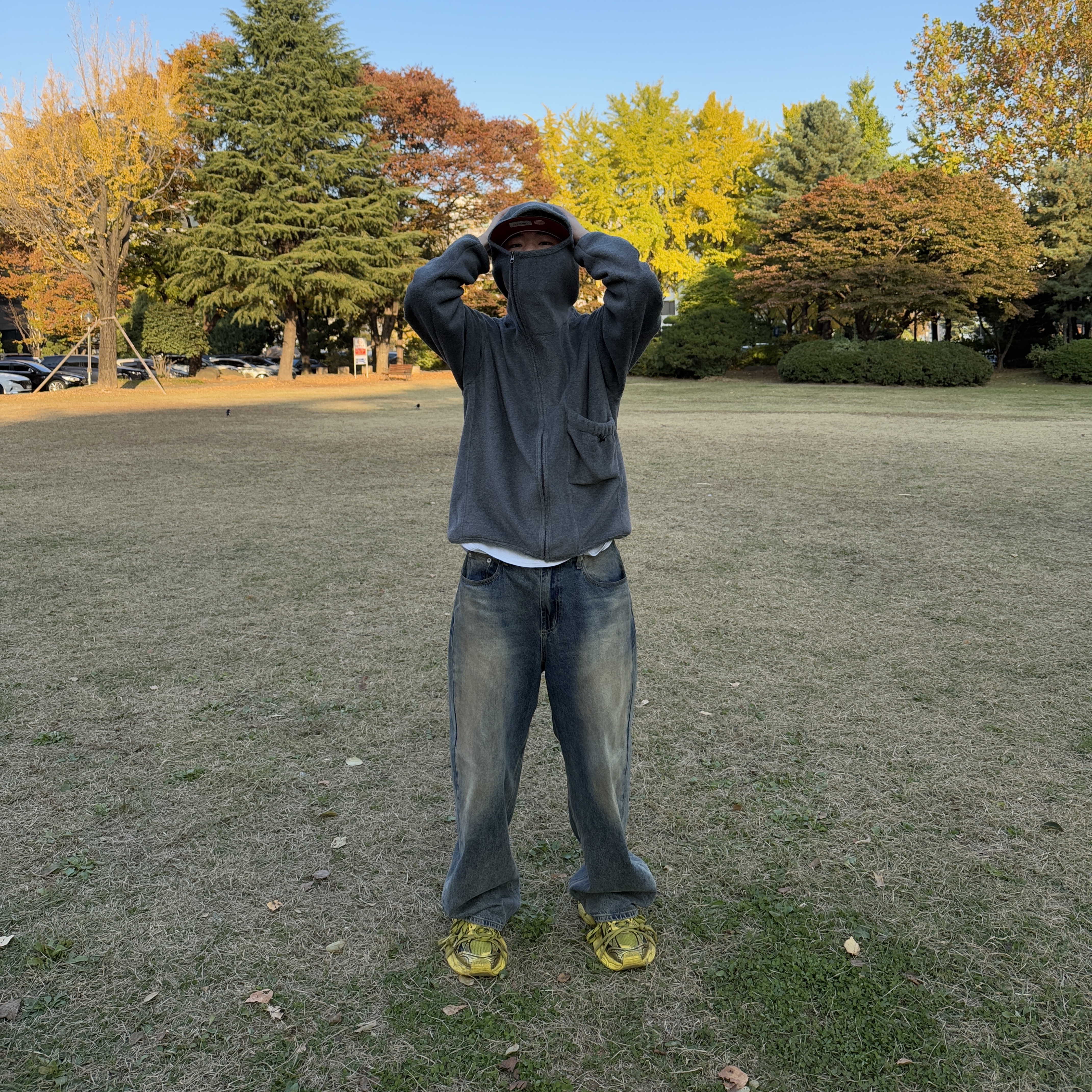 Balenciaga 3XL Sneakers Yellow Black, Supreme Overdyed Camo Nylon Camp Cap Orange - 23SS 착용 스타일 - 3