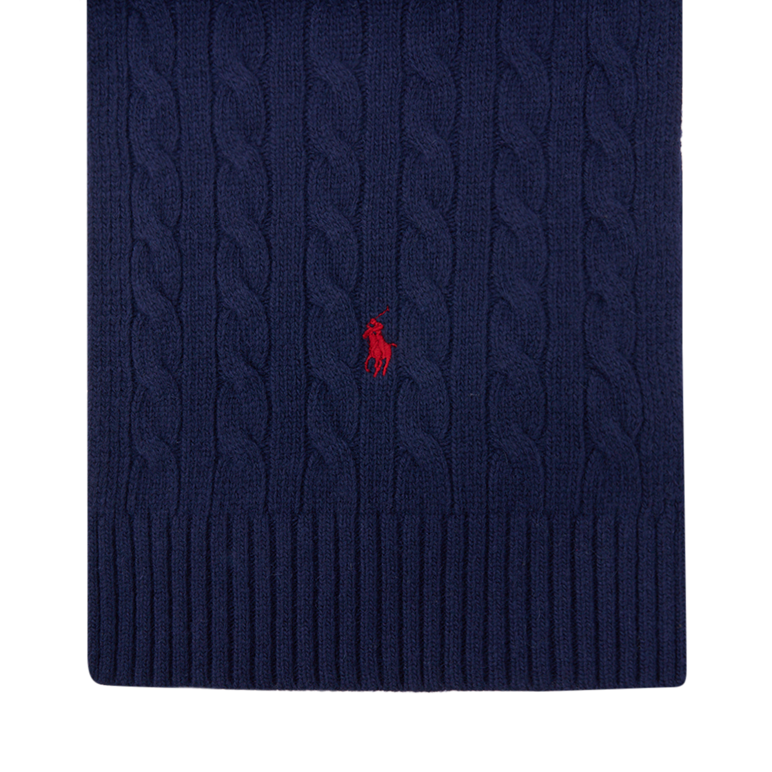 [15% 적립] 폴로 랄프 로렌 케이블 니트 울 블렌드 스카프 뉴포트 네이비 - 24FW([15% 적립] Polo Ralph Lauren Cable Knit Wool Blend Scarf Newport Navy - 24FW) - 4