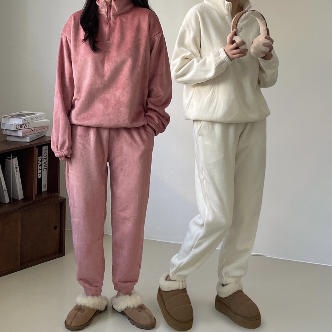 (W) UGG Coquette Slipper Chestnut 착용 스타일