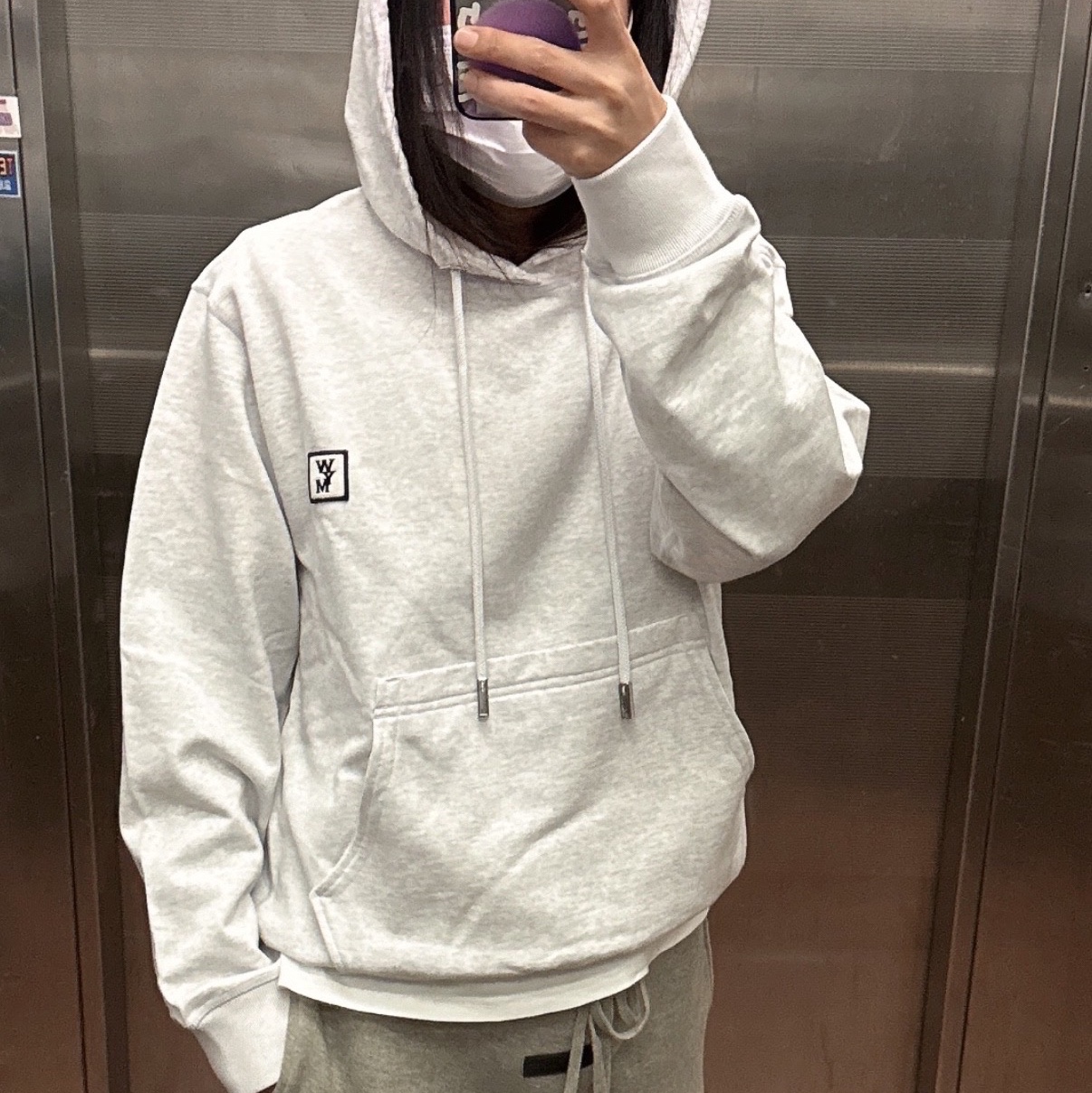 Wooyoungmi Cotton Back Logo Hooded T-Shirt Gray - 24SS, Essentials The Core Collection Relaxed Sweatpants Dark Oatmeal 착용 스타일