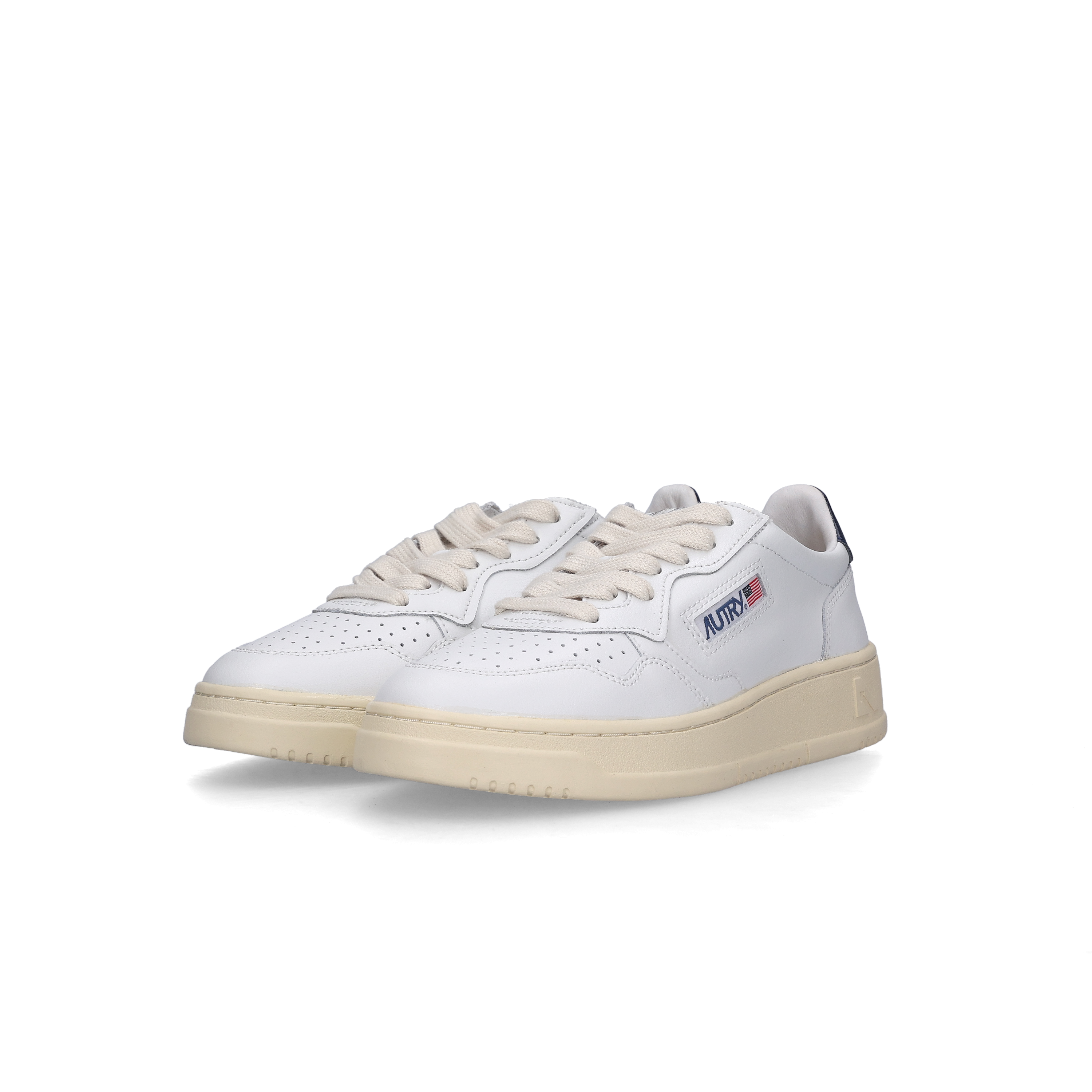 (W) Autry Medalist Low Leather Sneakers White Blue