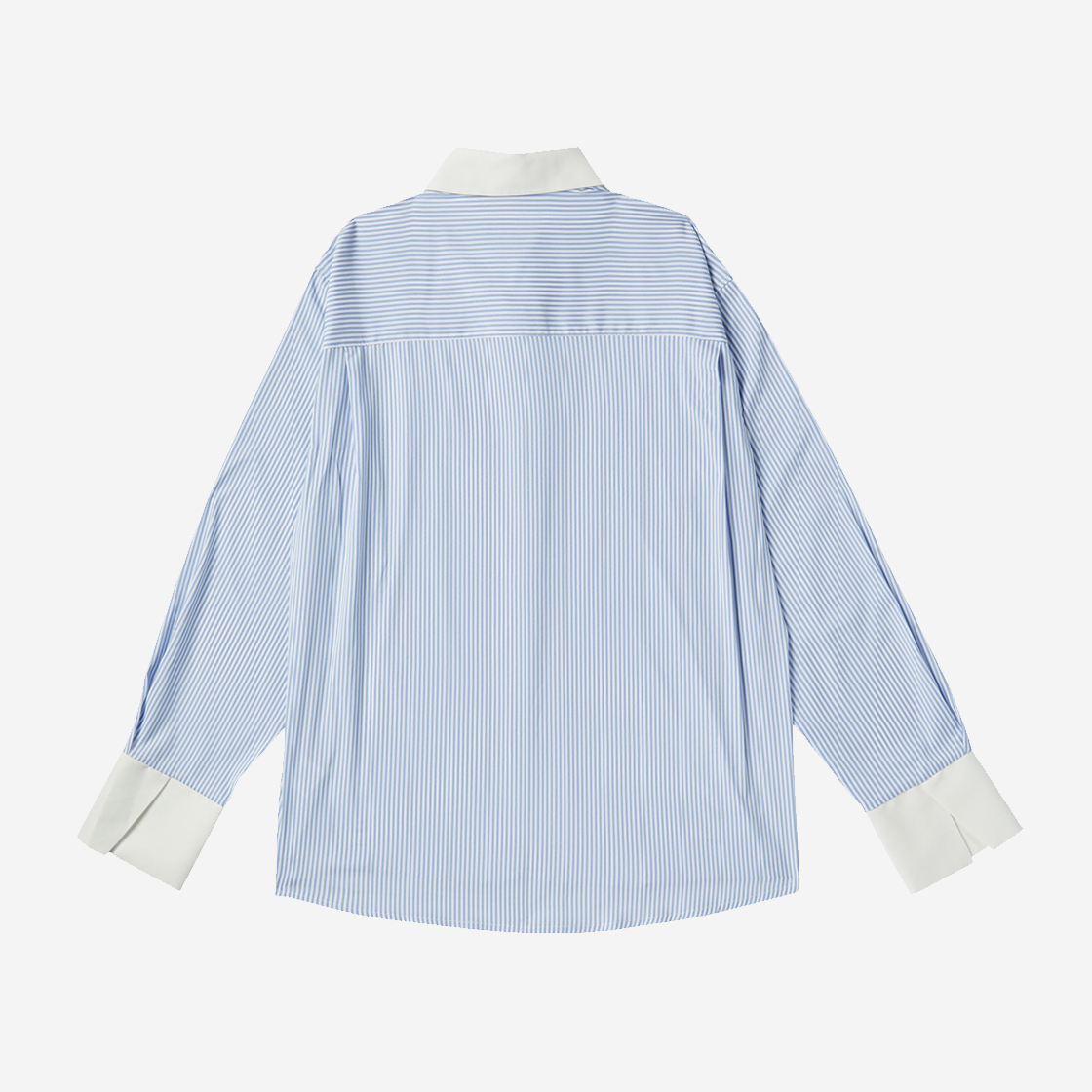 실른 히든 버튼 커프스 디테일 스트라이프 셔츠 블루 스트라이프(SILN Hidden Button Cuffs Detail Stripe Shirt Blue Stripe) - 2