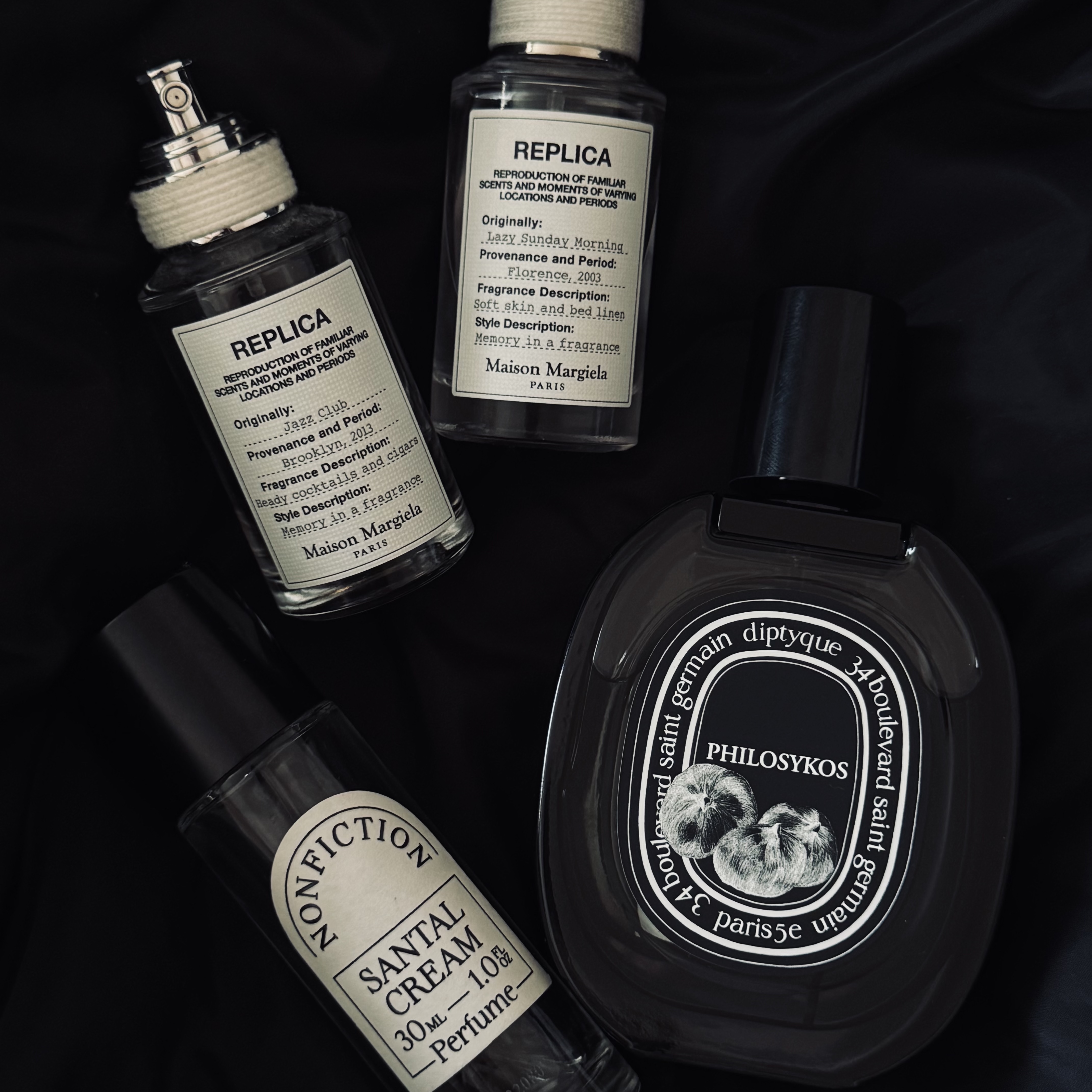 Diptyque Philosykos Eau De Parfum 75ml, Nonfiction Portable Perfume Santal Cream 30ml 착용 스타일