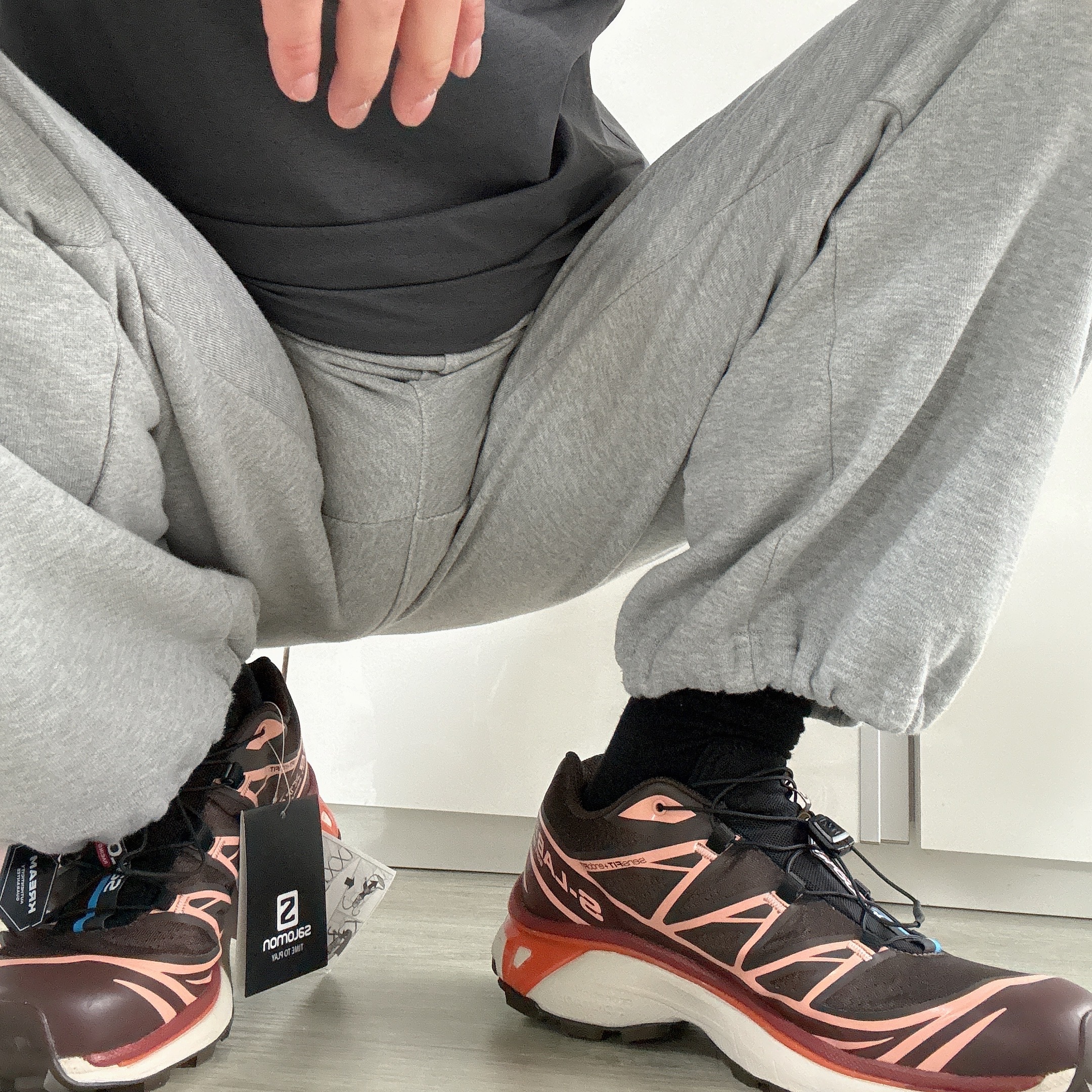 Salomon XT-6 Delicioso Chocolate Fondant 착용 스타일 - 1
