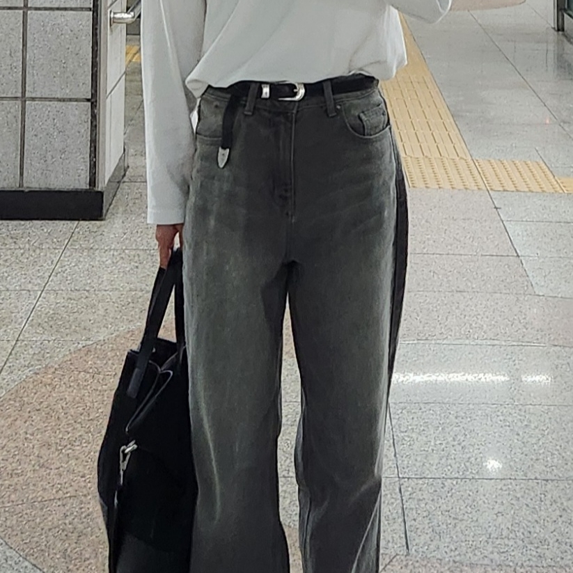 Our Legacy Belt 2cm Leather Black 착용 스타일