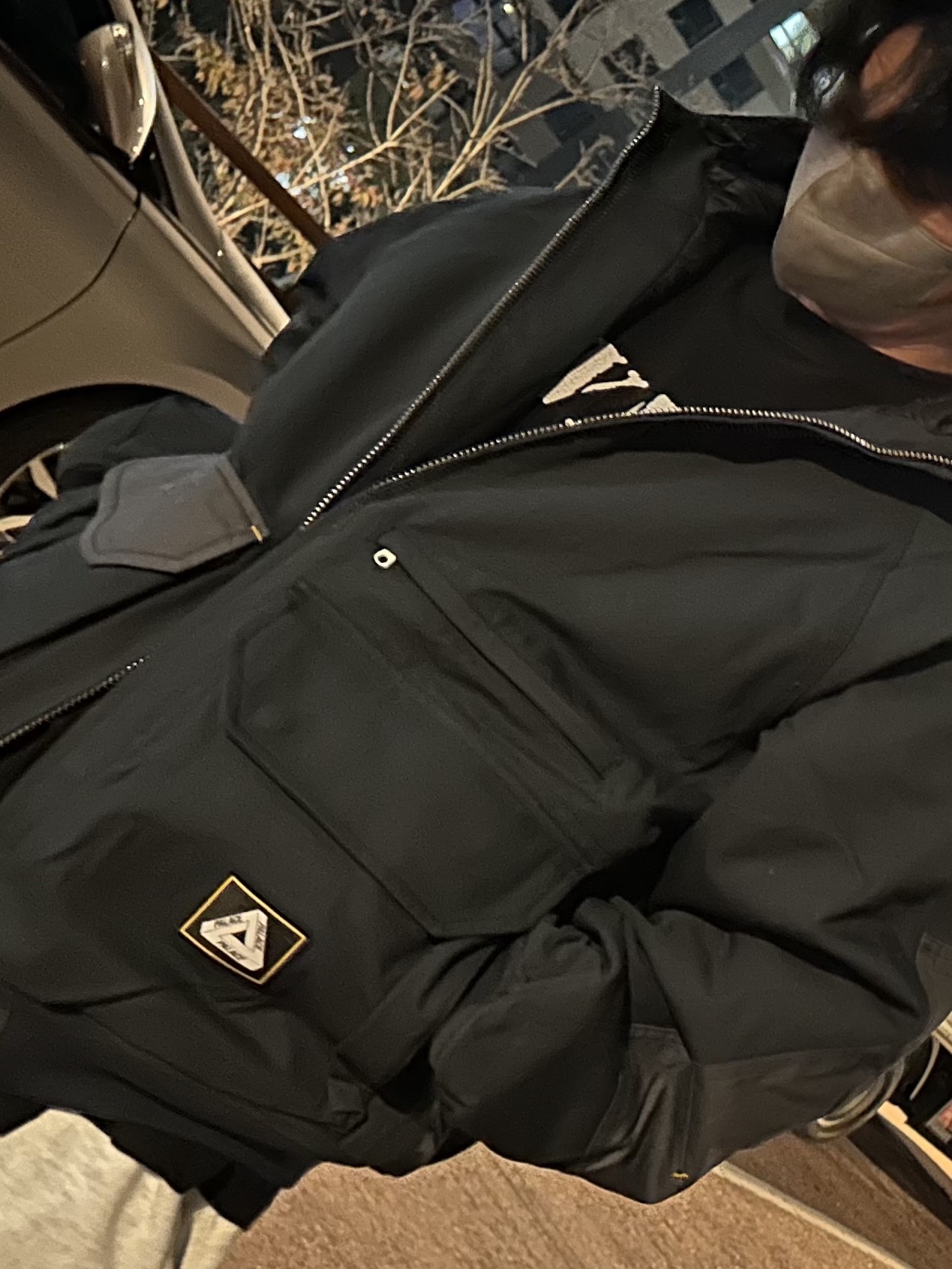 Palace Cordura Duck Canvas Jacket Onyx - 24FW 착용 스타일 - 1