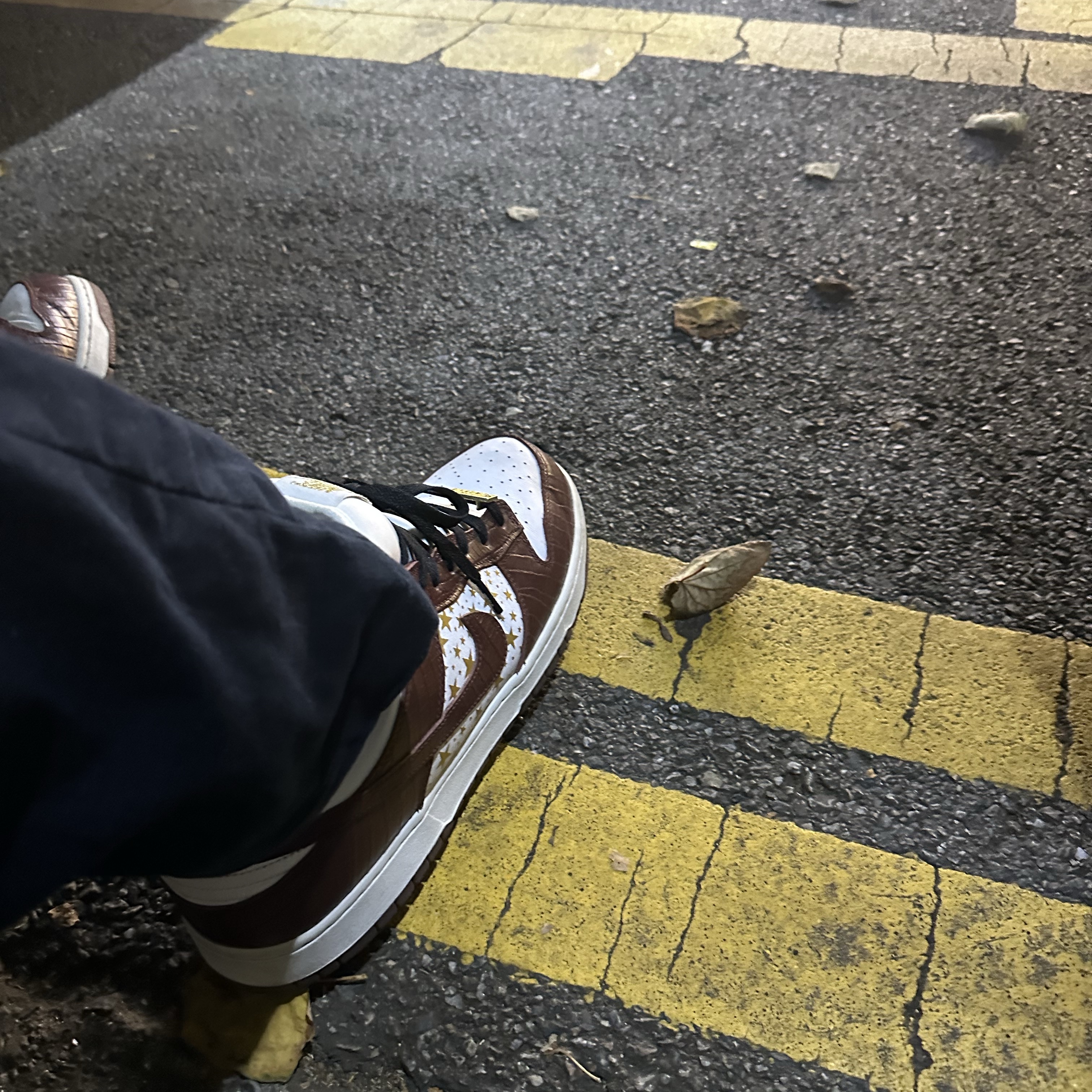 Nike x Supreme SB Dunk Low Barkroot Brown 착용 스타일 - 3