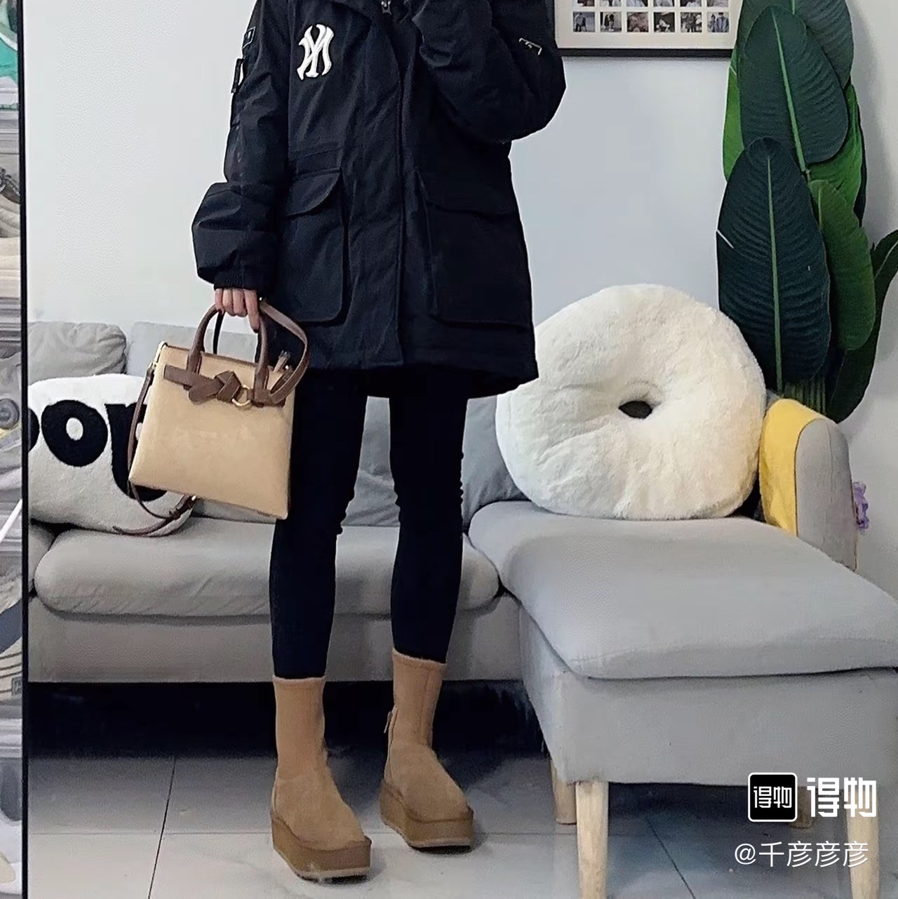 (W) UGG Classic Dipper Boots Chestnut 착용 스타일 - 3