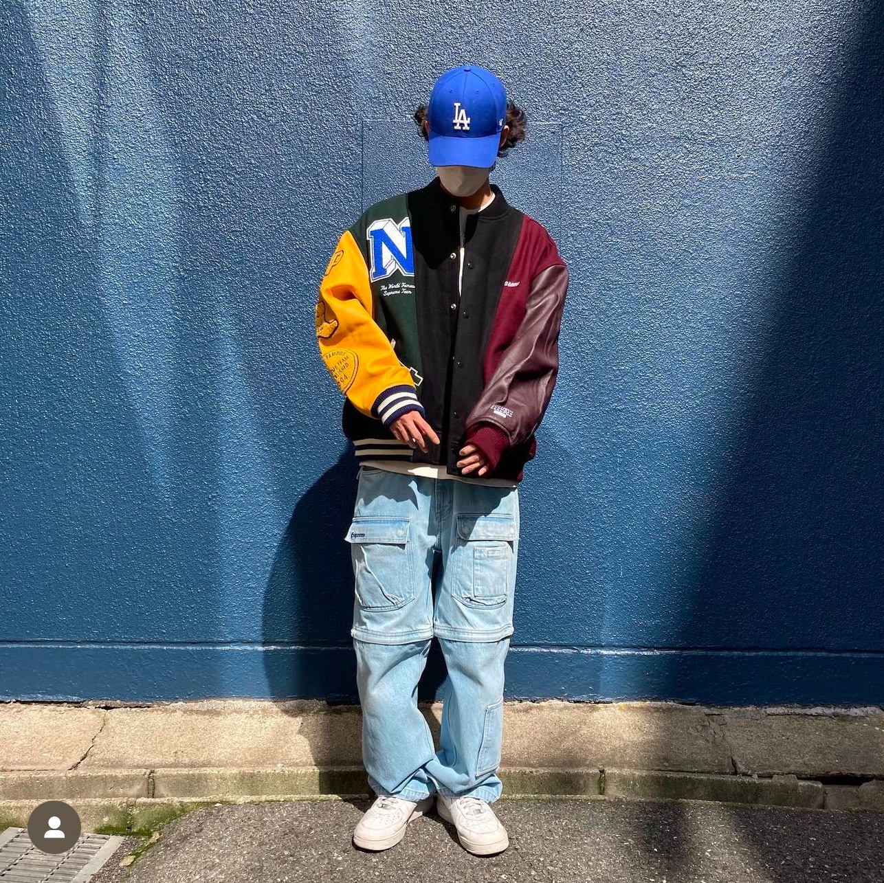 Supreme x MM6 Maison Margiela Split Varsity Jacket Multicolor - 24SS 착용 스타일 - 1