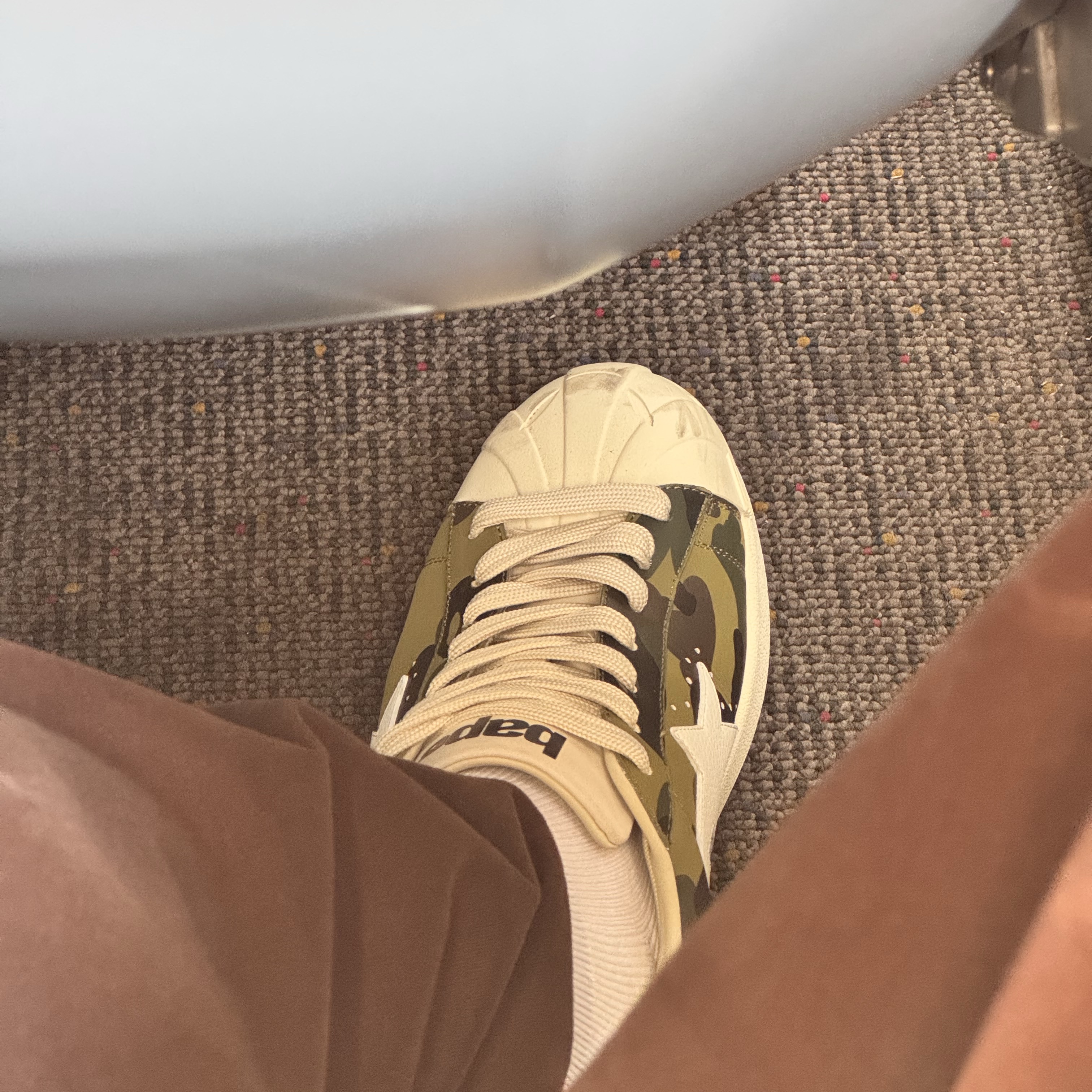 BAPE Skull Sta #1 Camo Army Green 착용 스타일