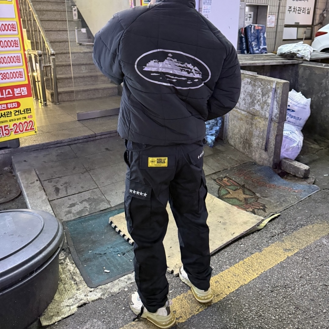 Corteiz Bellic Insulated Jacket Black 착용 스타일
